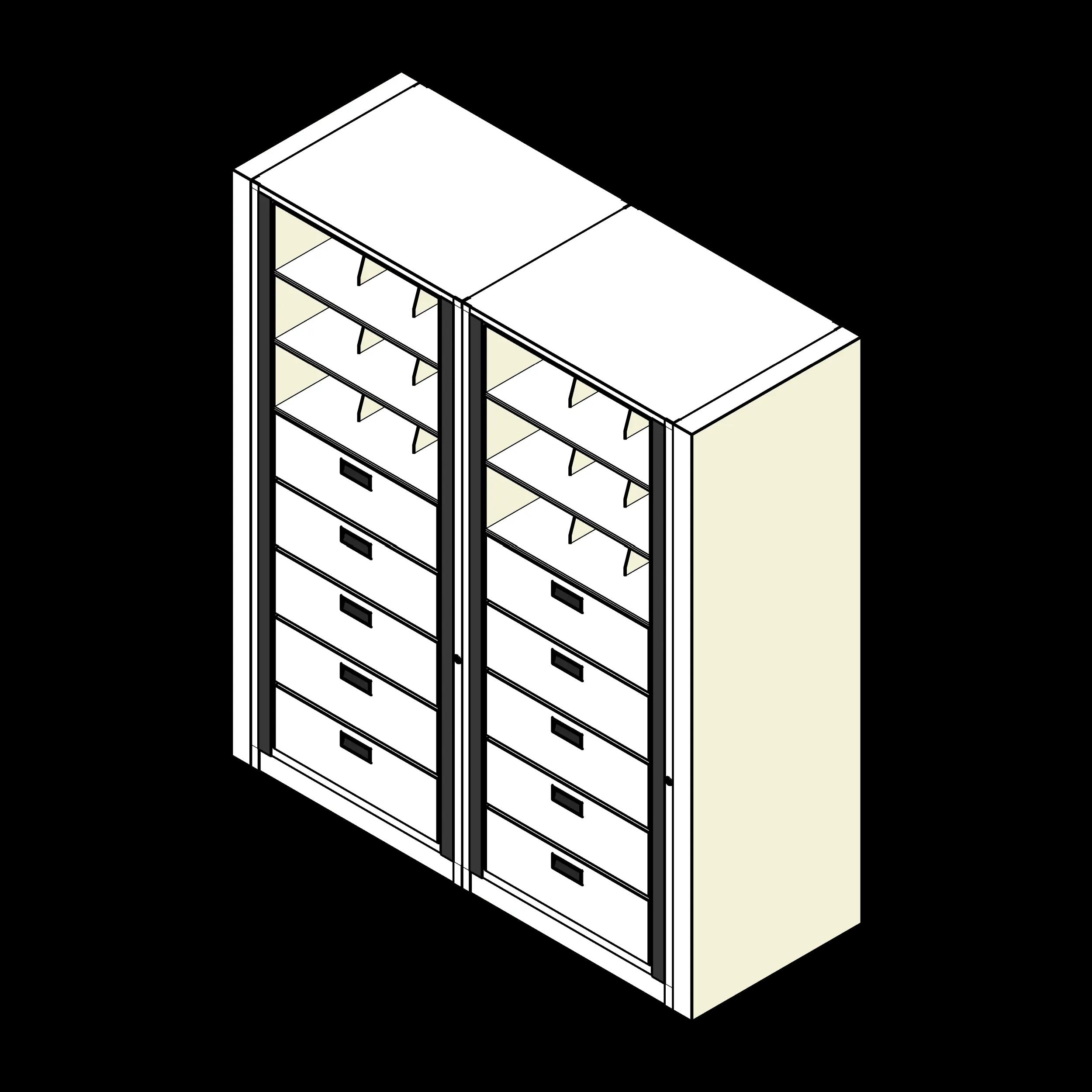 Rotary Cabinet Legal 2 Cabinets 8 Tier Drawers
