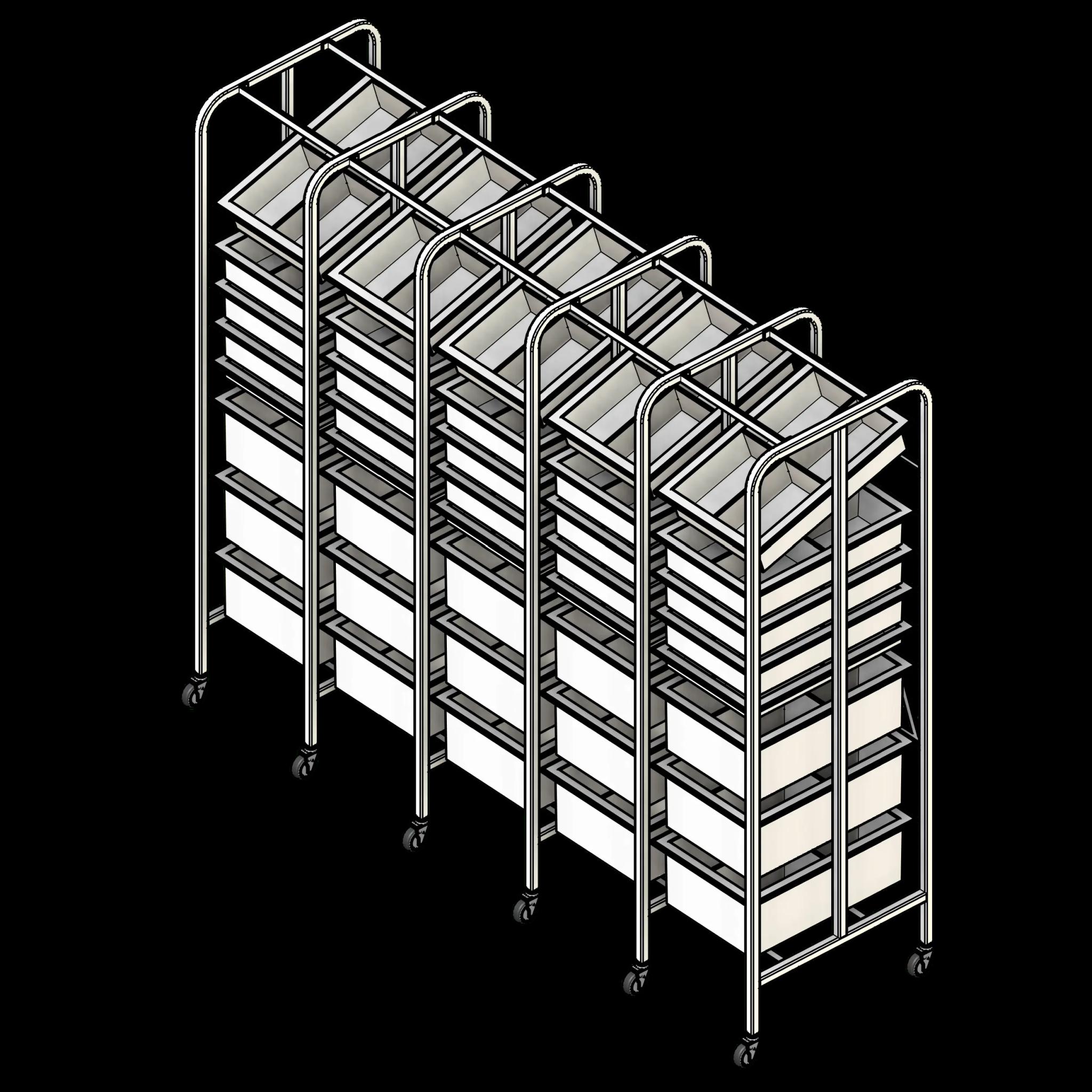  Medical Racks 5 Column 8H