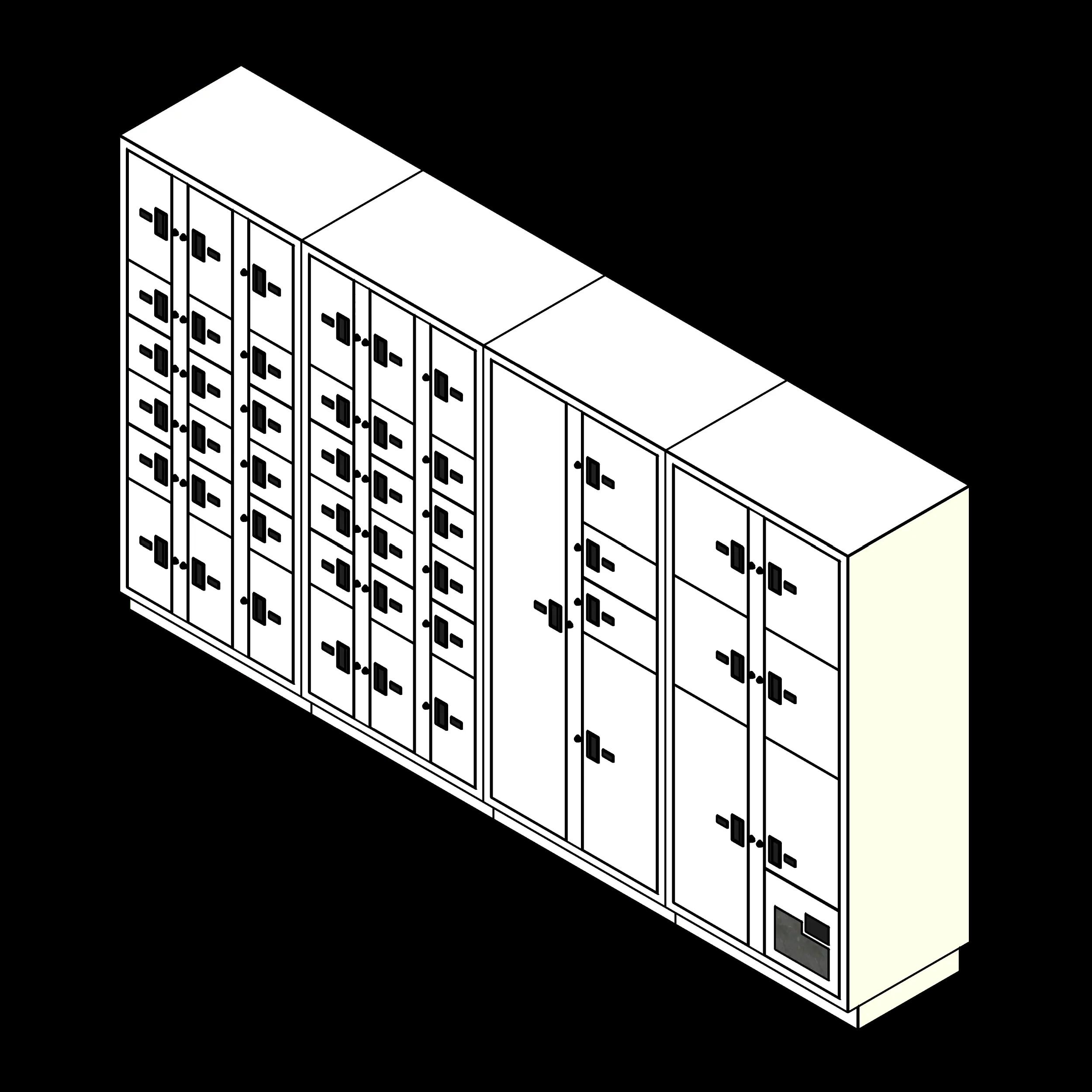  SSG Evidence Lockers 4 Columns 42 Openings