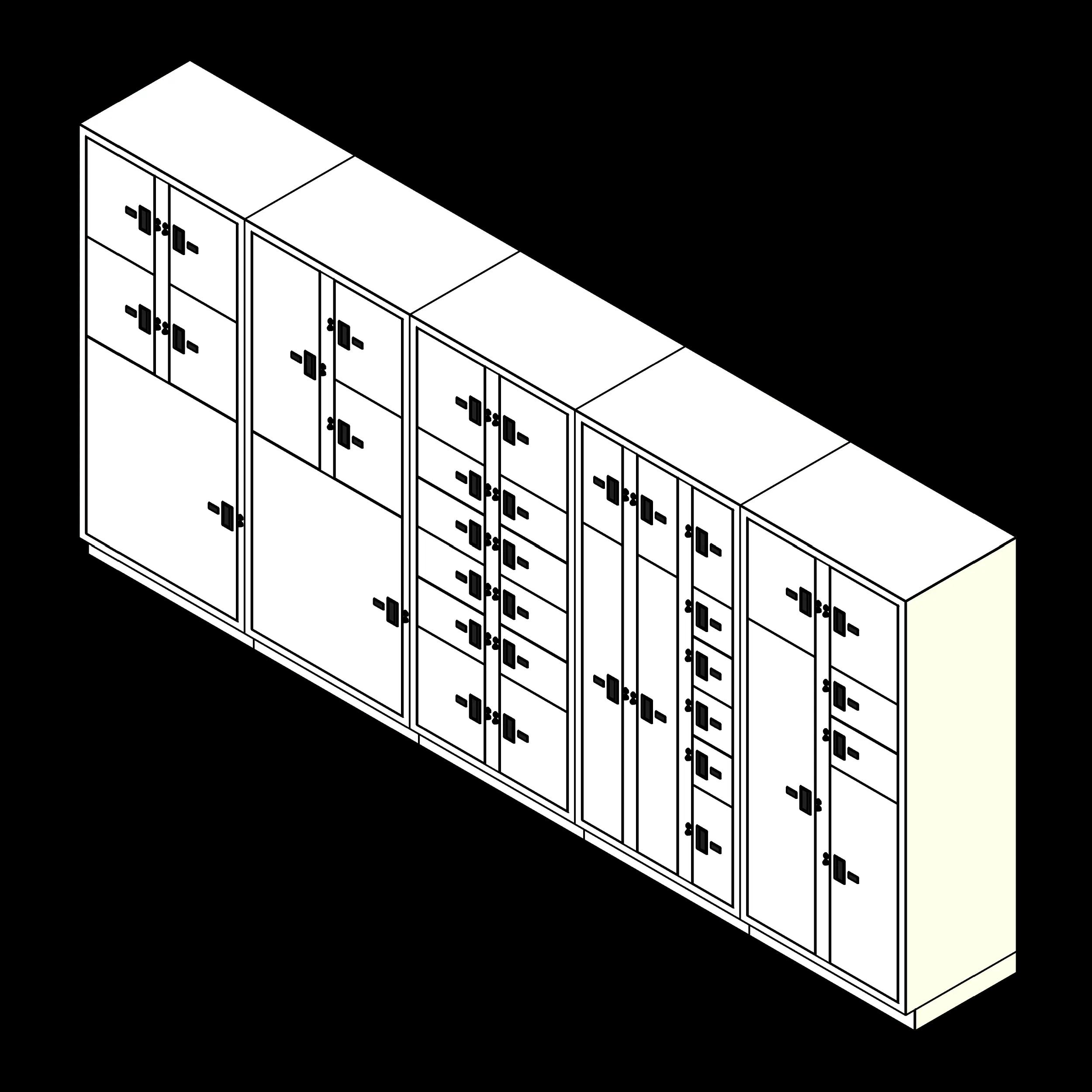 SSG Evidence Lockers 5 Columns 37 Openings