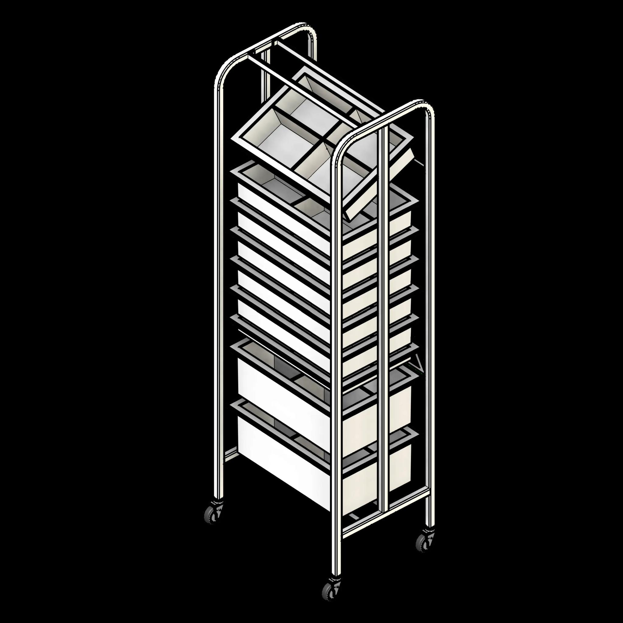  Medical Racks 1 Column 9H Wide