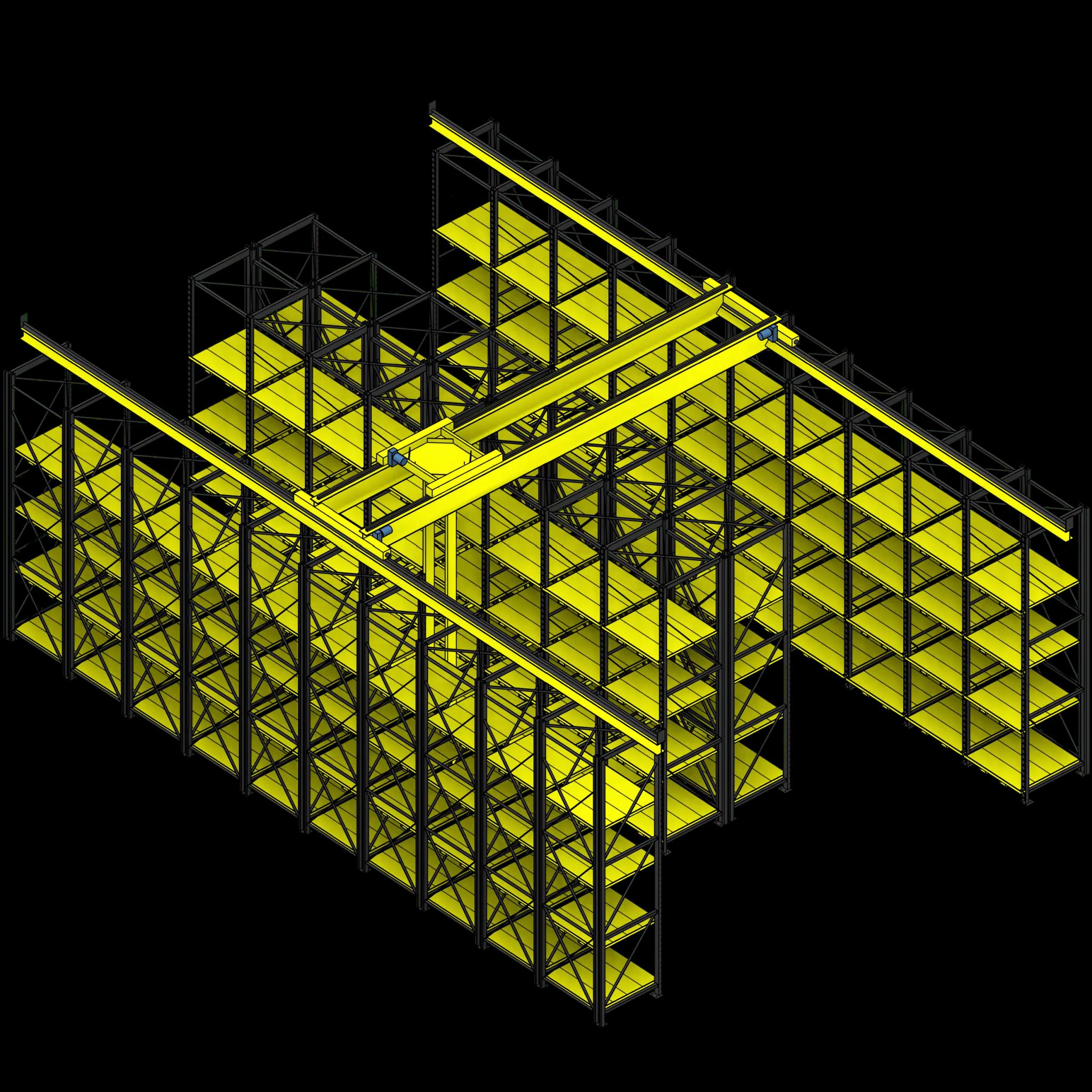 SSG Retrieval System Pallet Rack Double Aisle 196