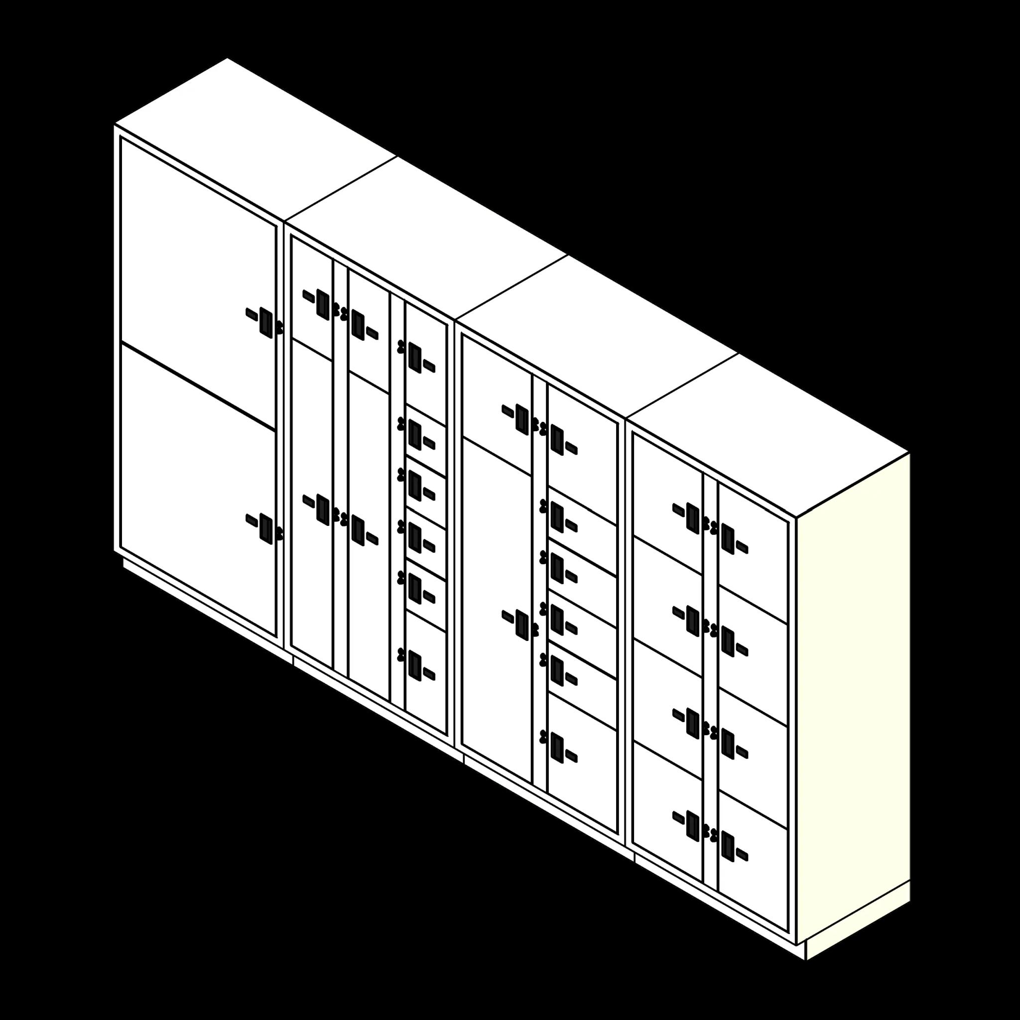 SSG Evidence Lockers 4 Columns 28 Openings