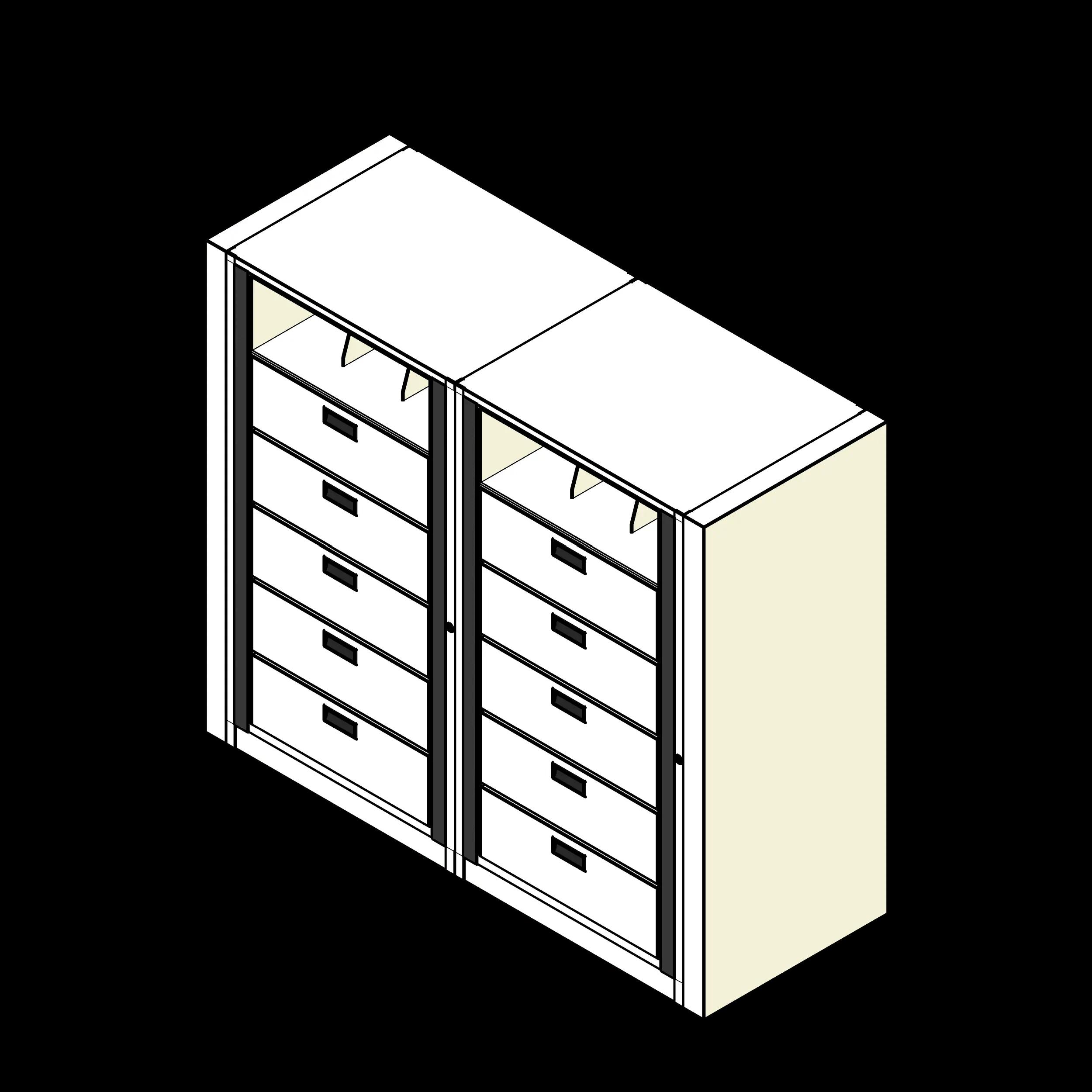 Rotary Cabinet Legal 2 Cabinets 6 Tier Drawers