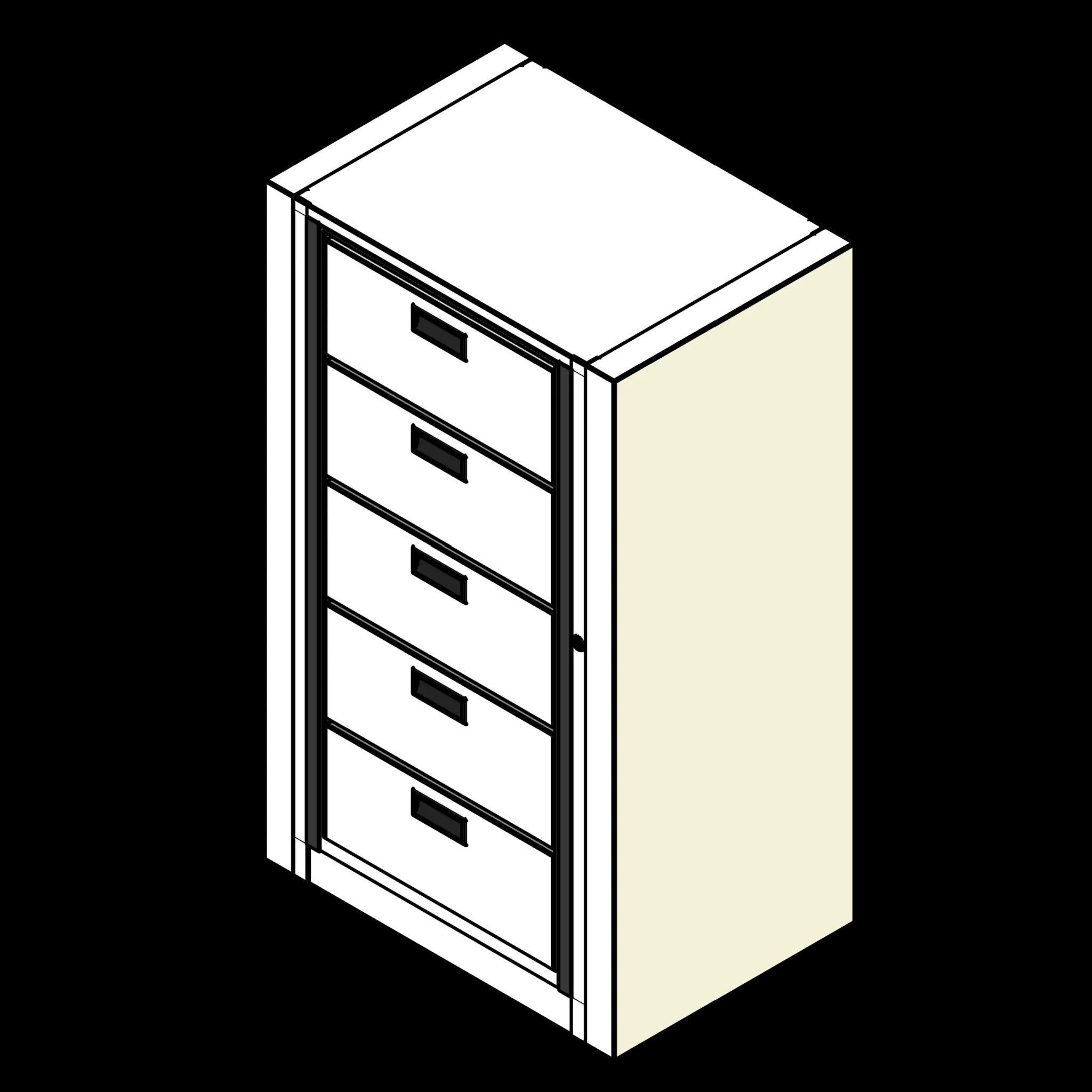  Rotary Cabinet Letter 1 Cabinet 5 Tier Drawers