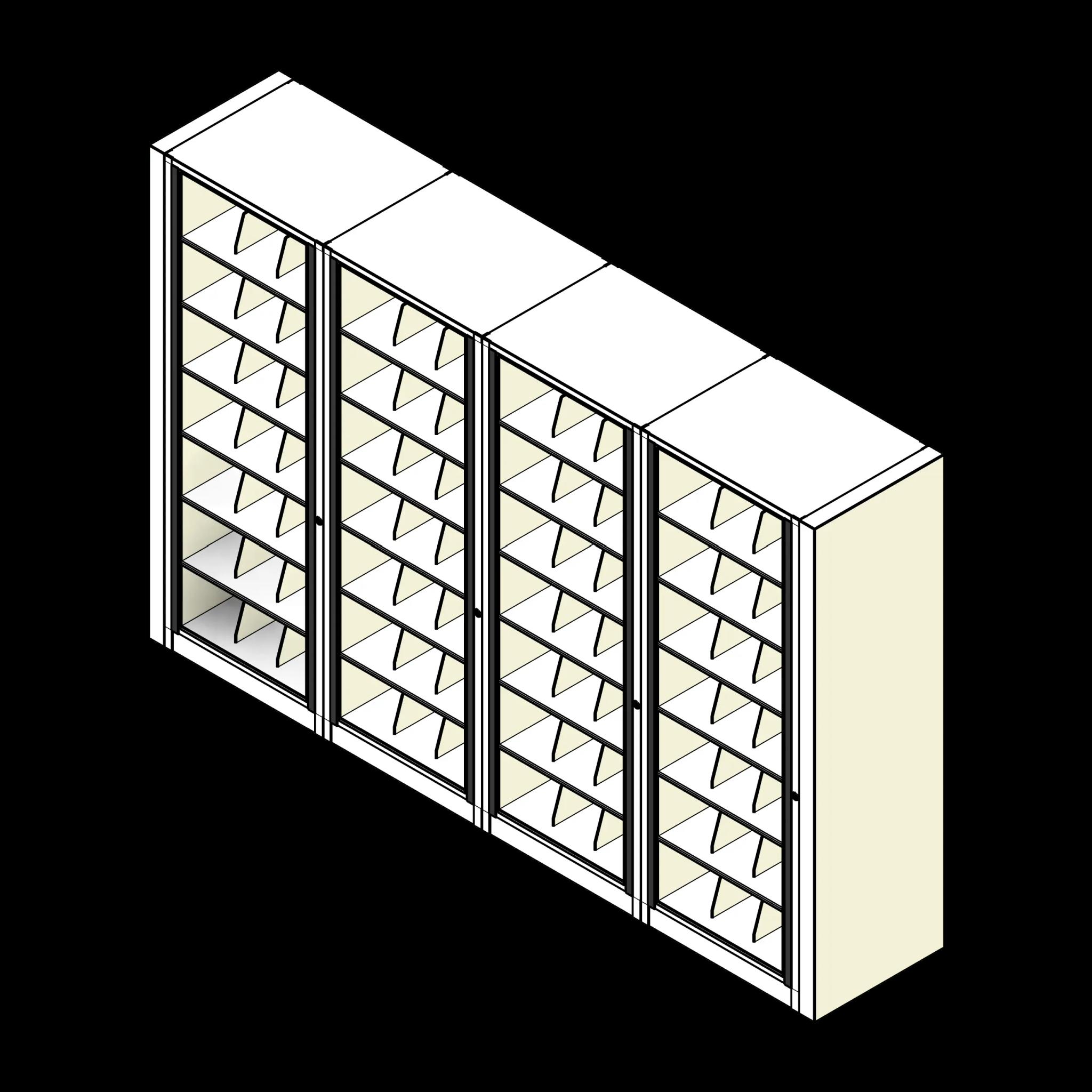 Rotary Cabinet Letter 4 Cabinets 7 Tier Shelves