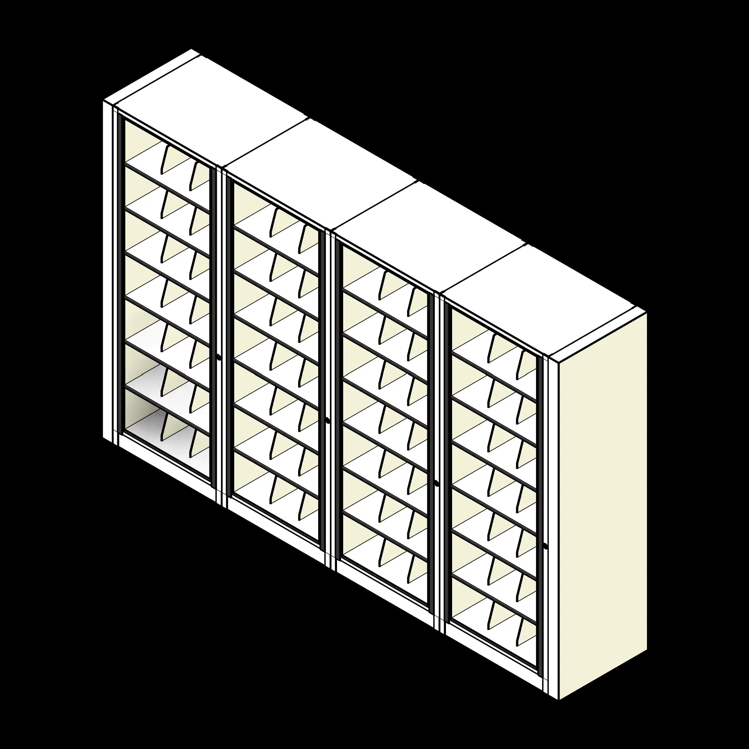 Rotary Cabinet Letter 4 Cabinets 7 Tier Shelves