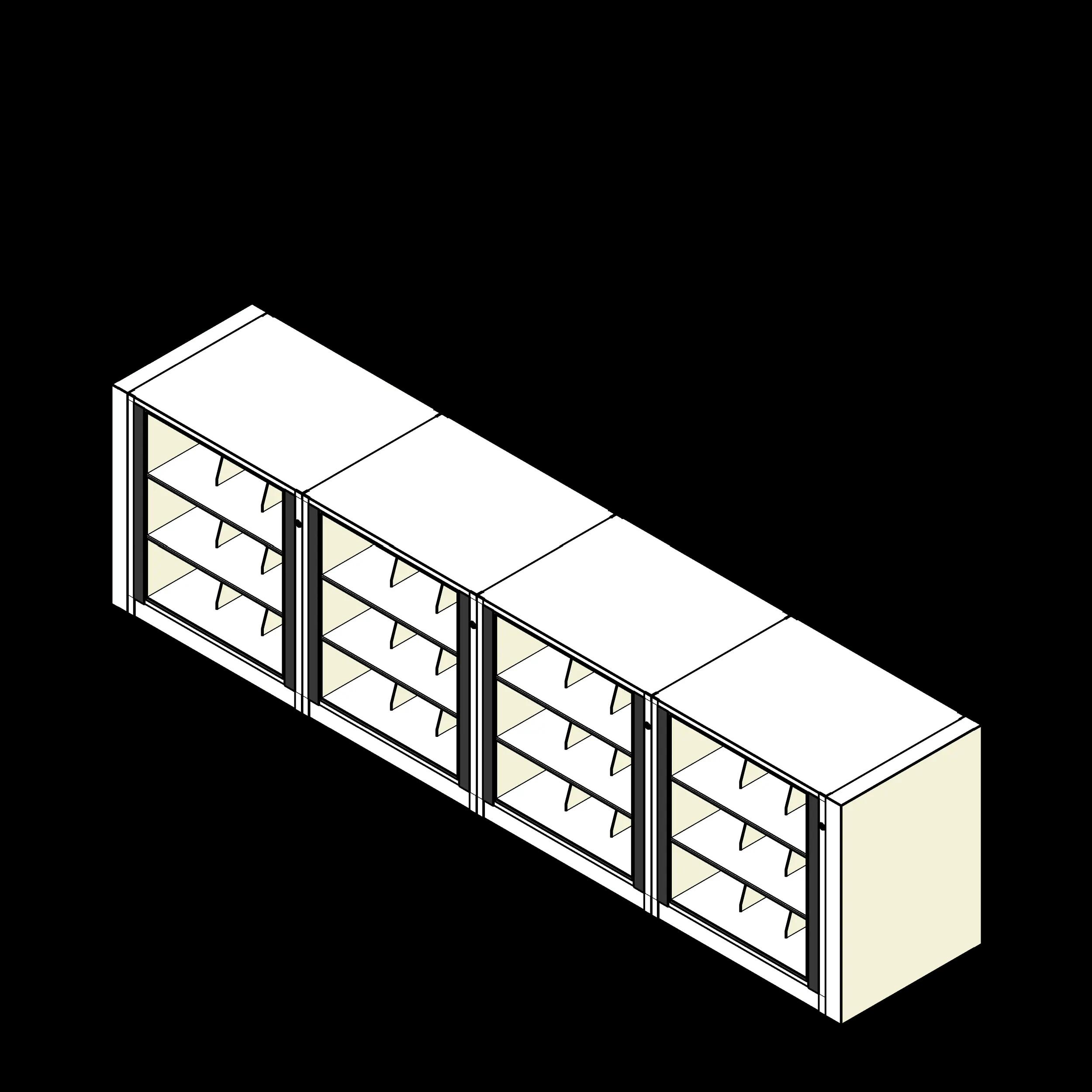 Rotary Cabinet Legal 4 Cabinets 3 Tier Shelves