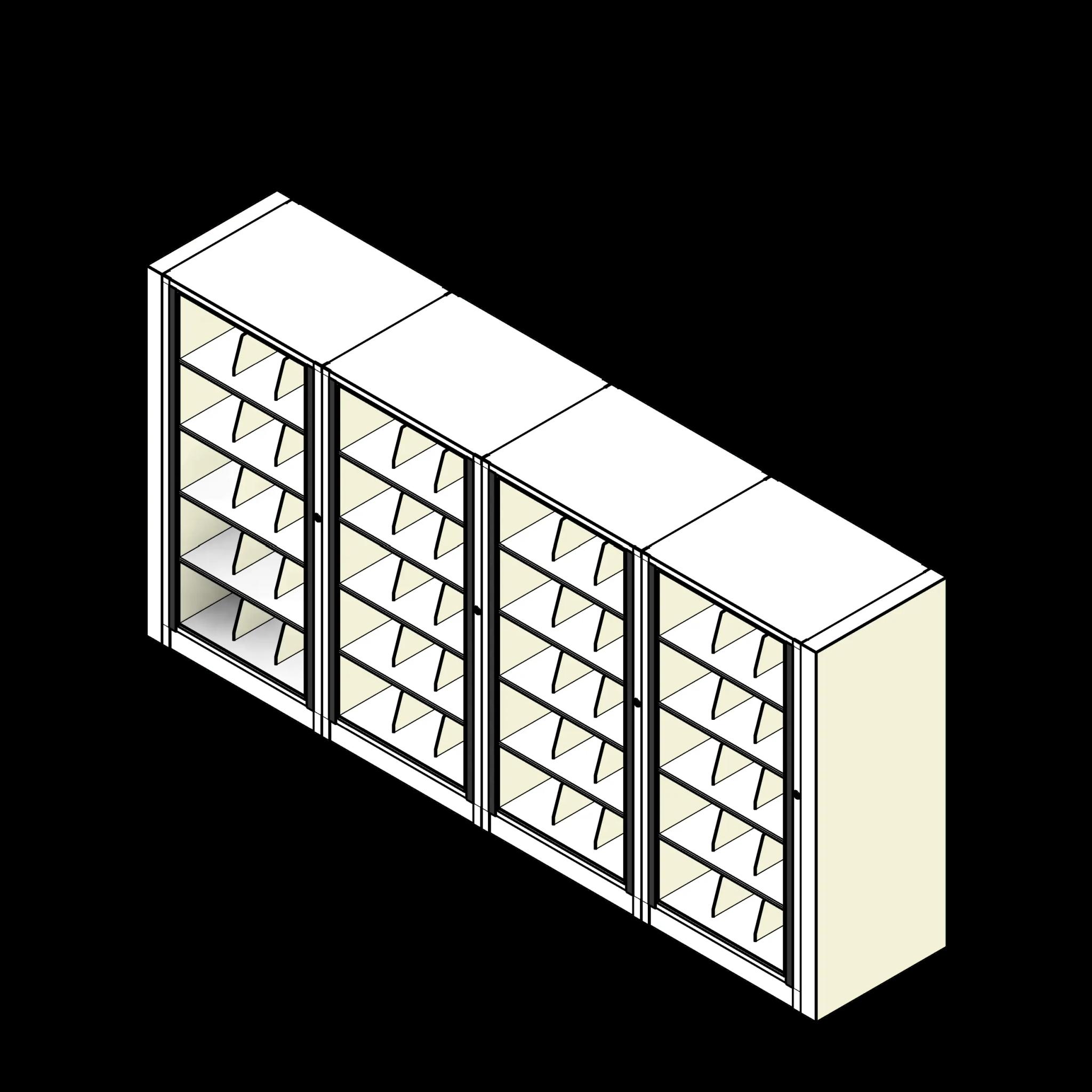 Rotary Cabinet Letter 4 Cabinets 5 Tier Shelves