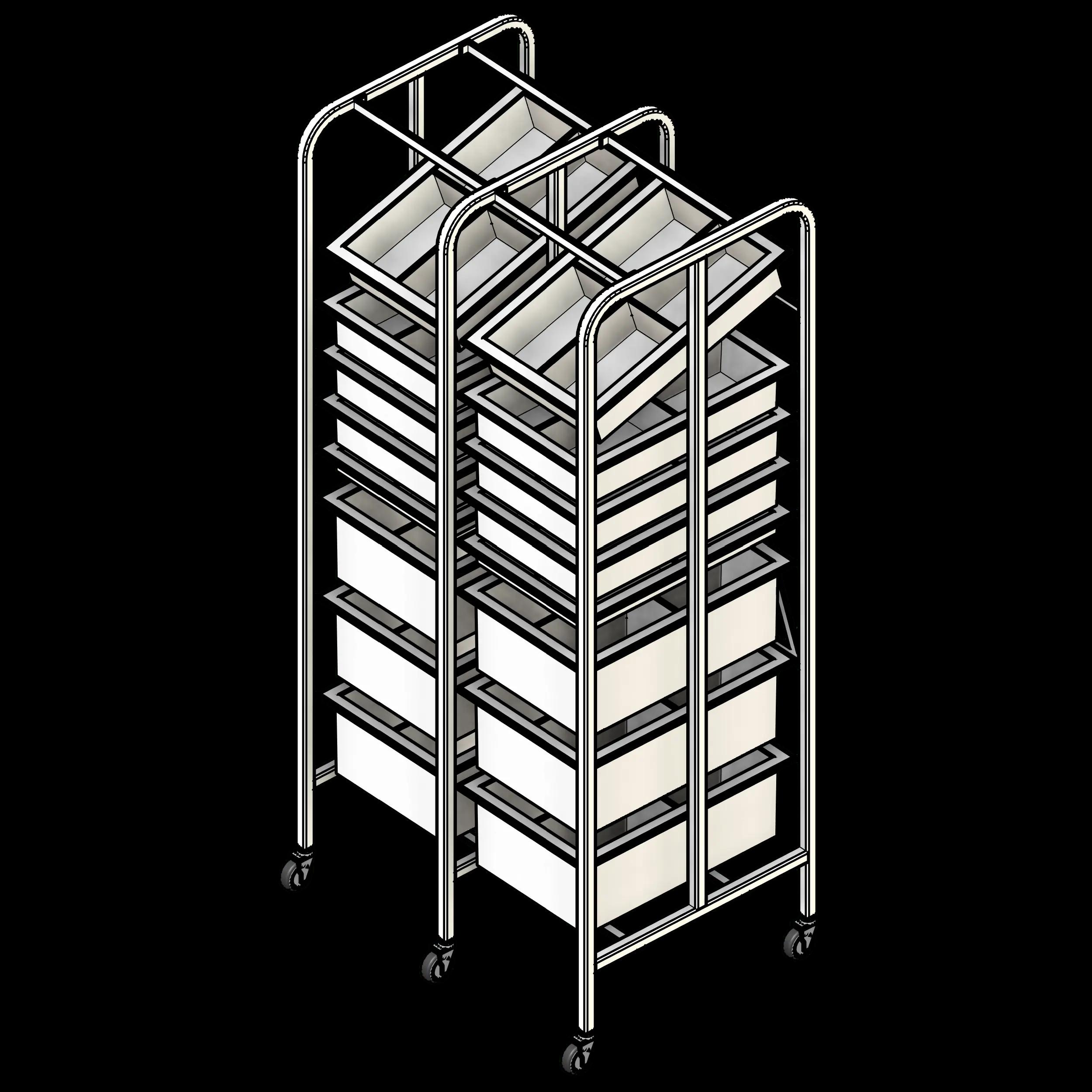 Medical Racks 2 Column 8H
