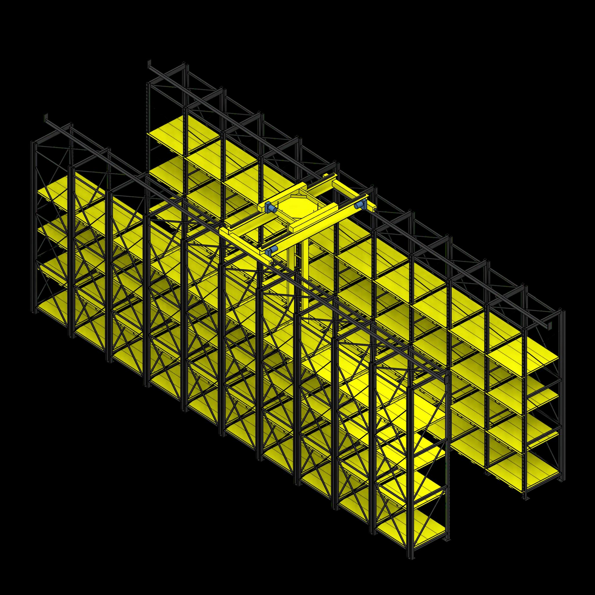SSG Retrieval System Pallet Rack Single Aisle 196