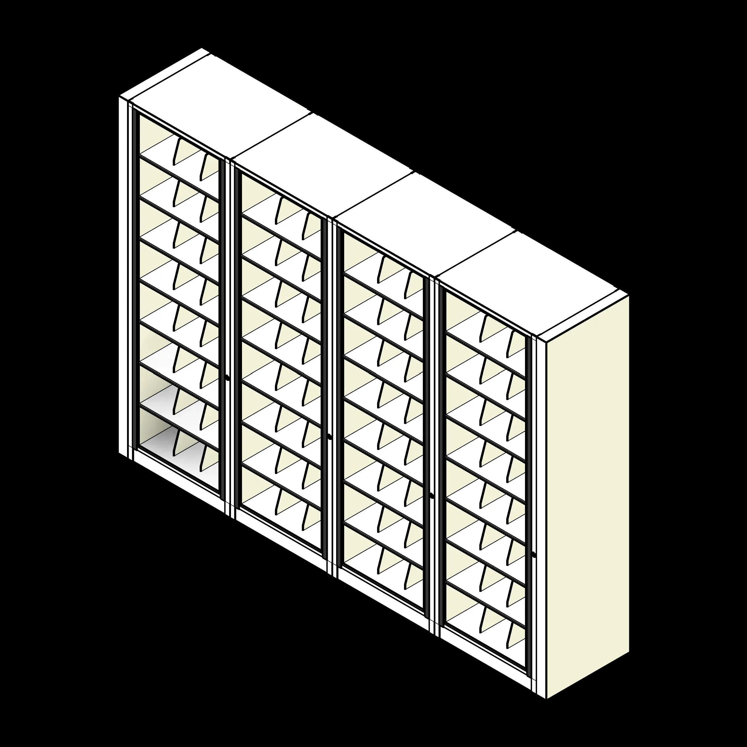 Rotary Cabinet Letter 4 Cabinets 8 Tier Shelves