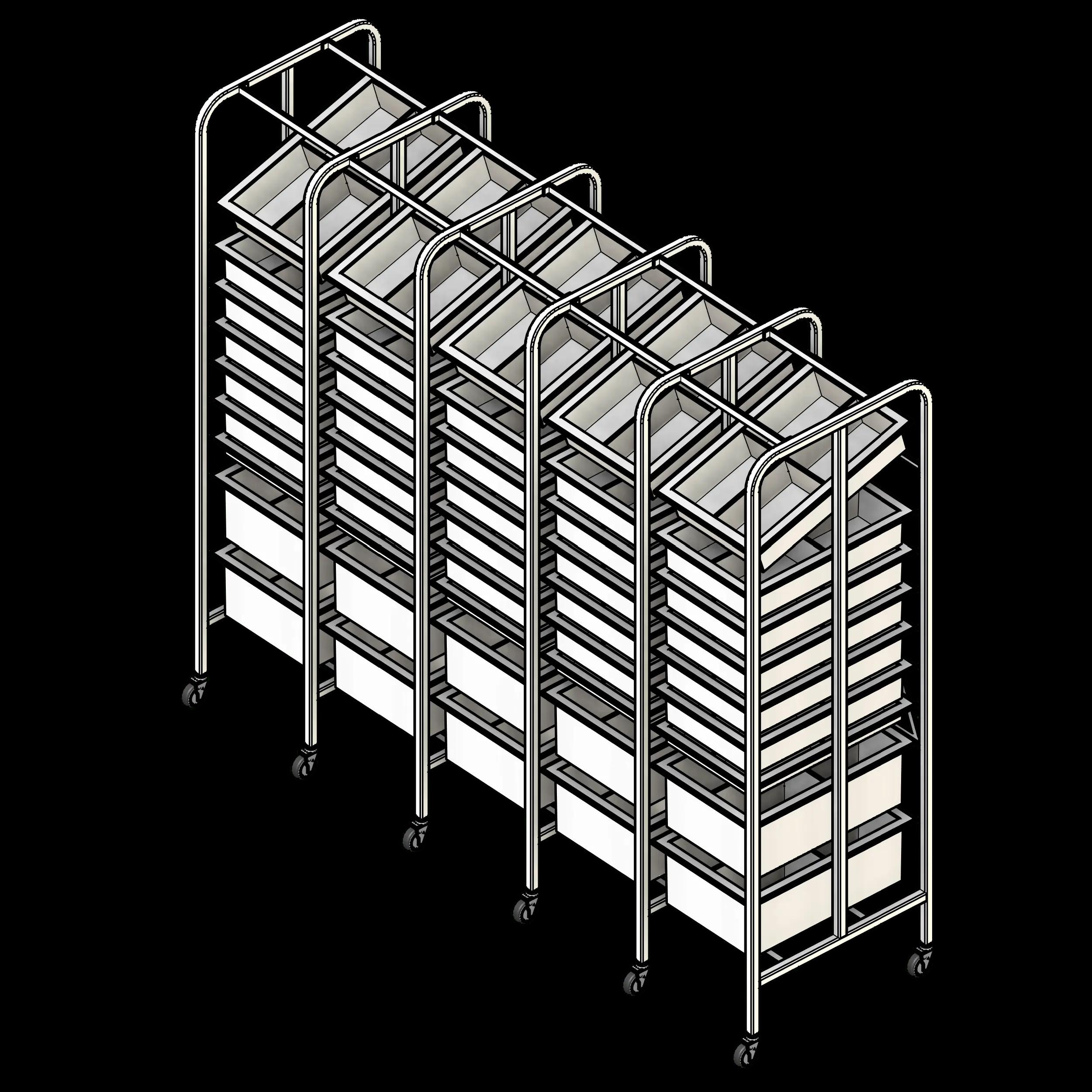 Medical Racks 5 Column 9H