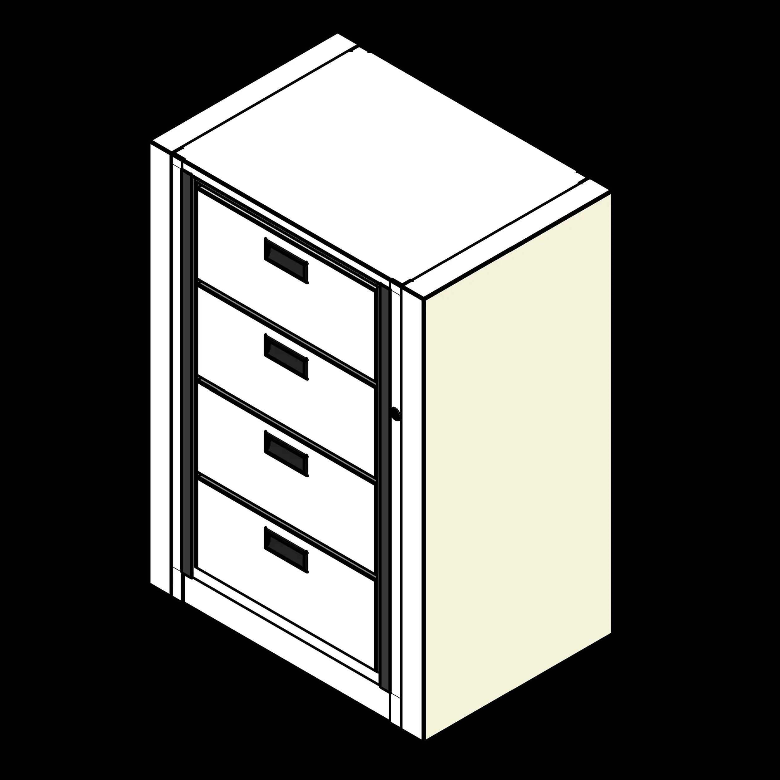  Rotary Cabinet Letter 1 Cabinet 4 Tier Drawers