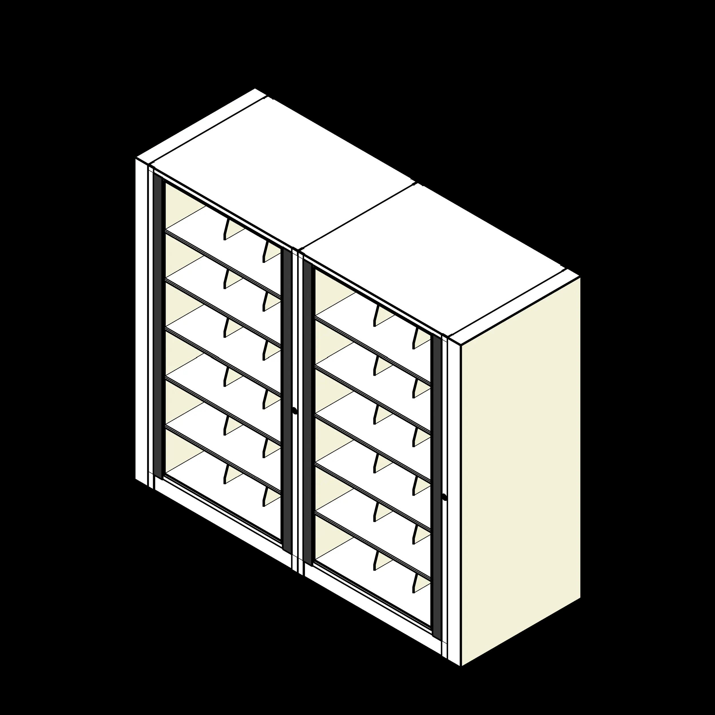 Rotary Cabinet Legal 2 Cabinets 6 Tier Shelves