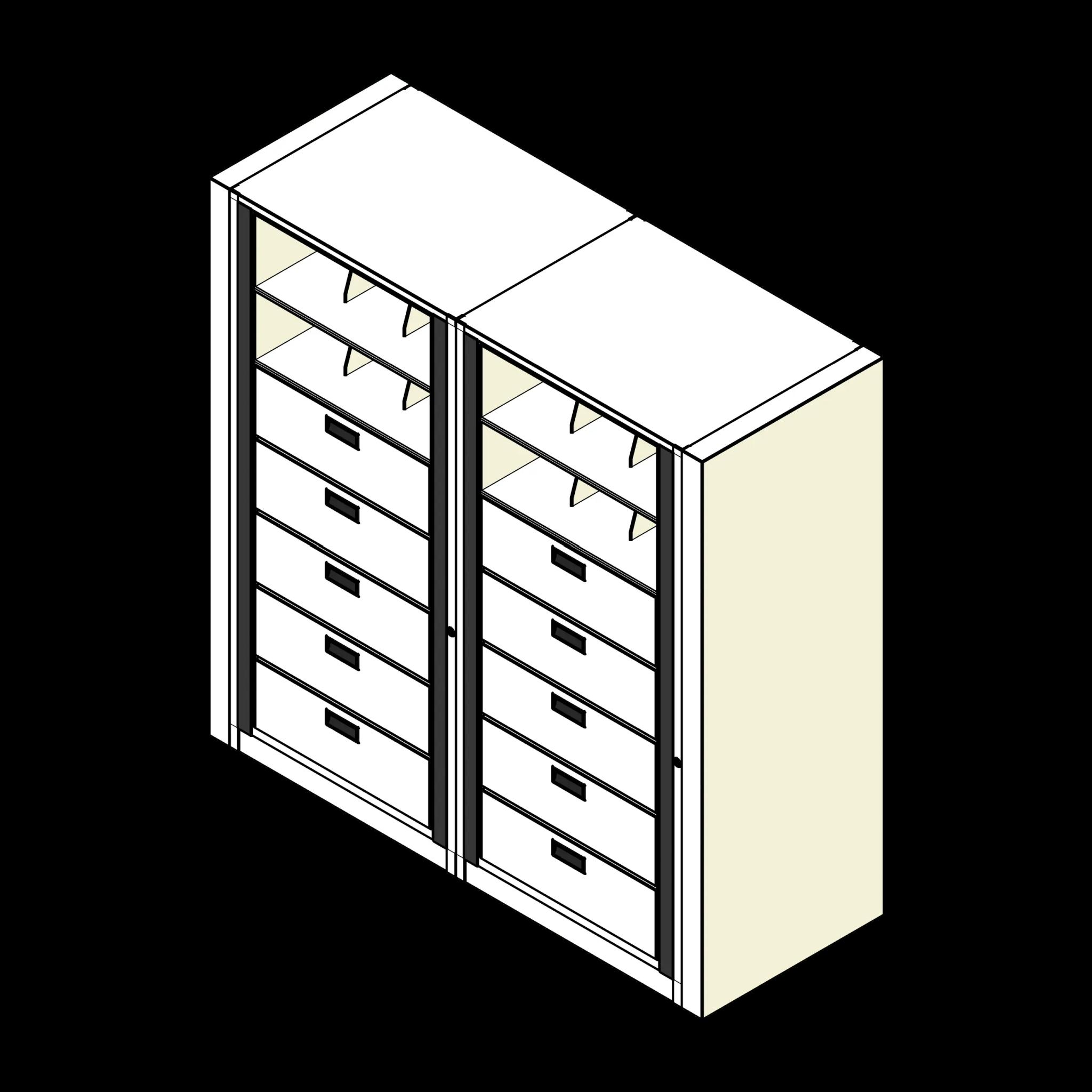 Rotary Cabinet Legal 2 Cabinets 7 Tier Drawers