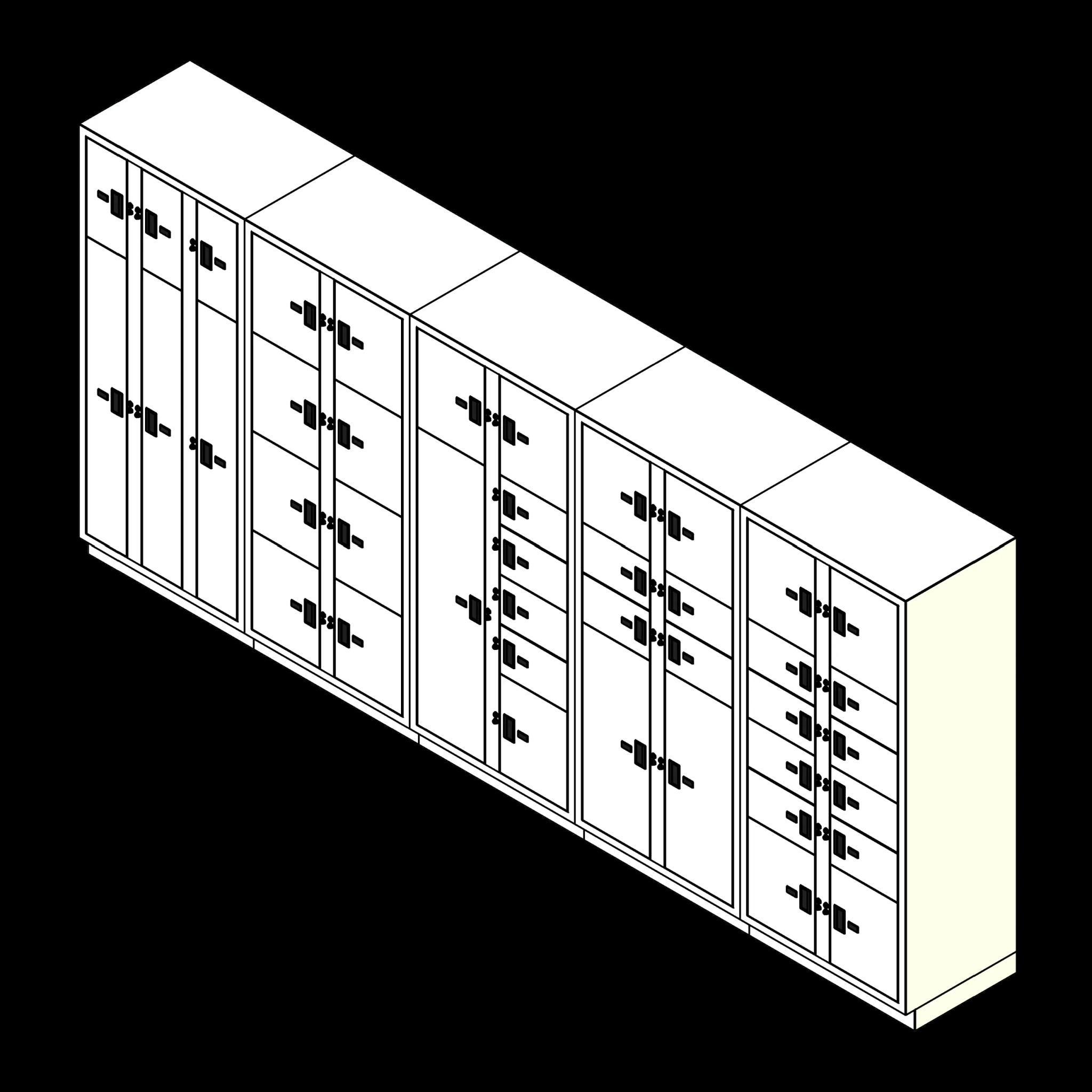 SSG Evidence Lockers 5 Columns 42 Openings