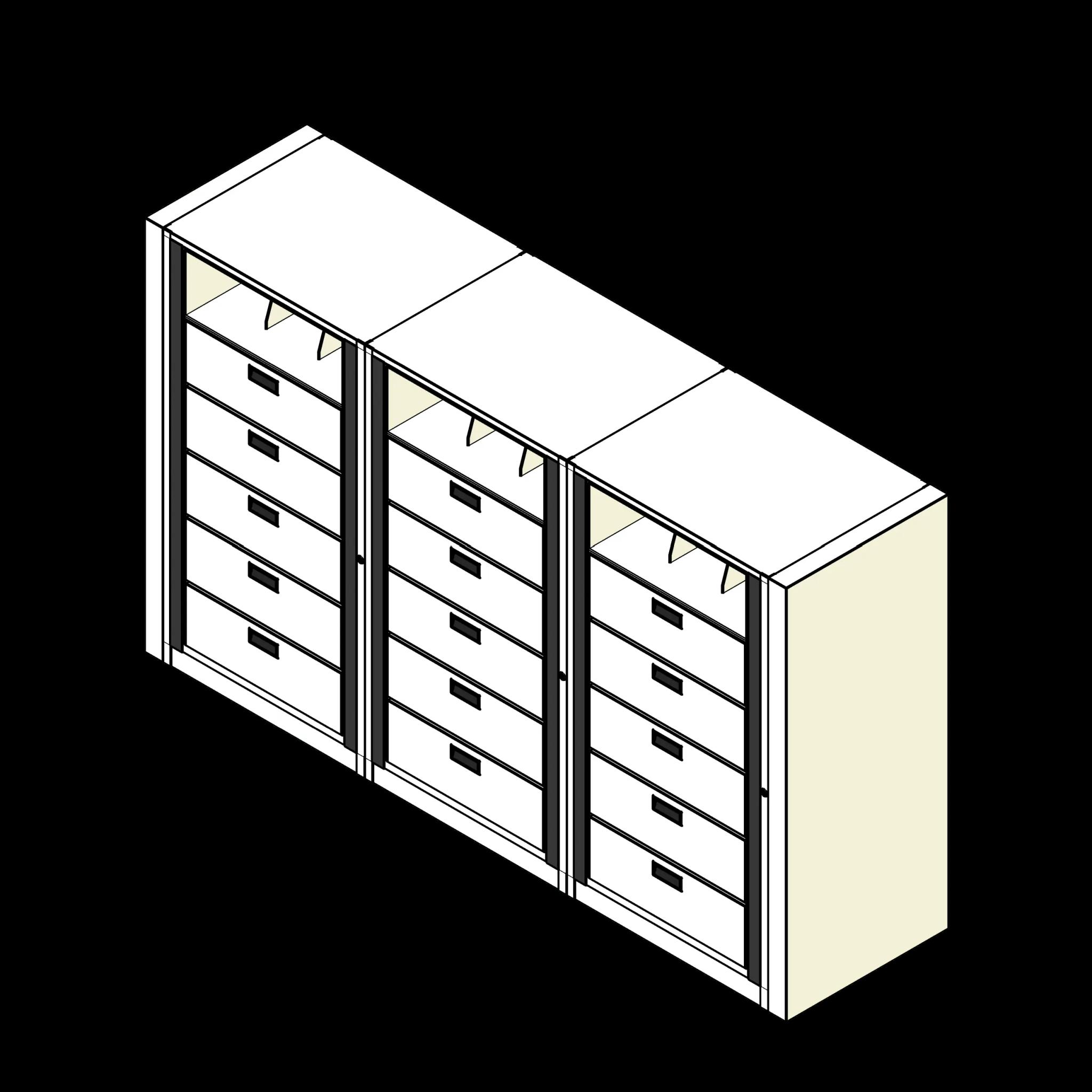 Rotary Cabinet Legal 3 Cabinets 6 Tier Drawers