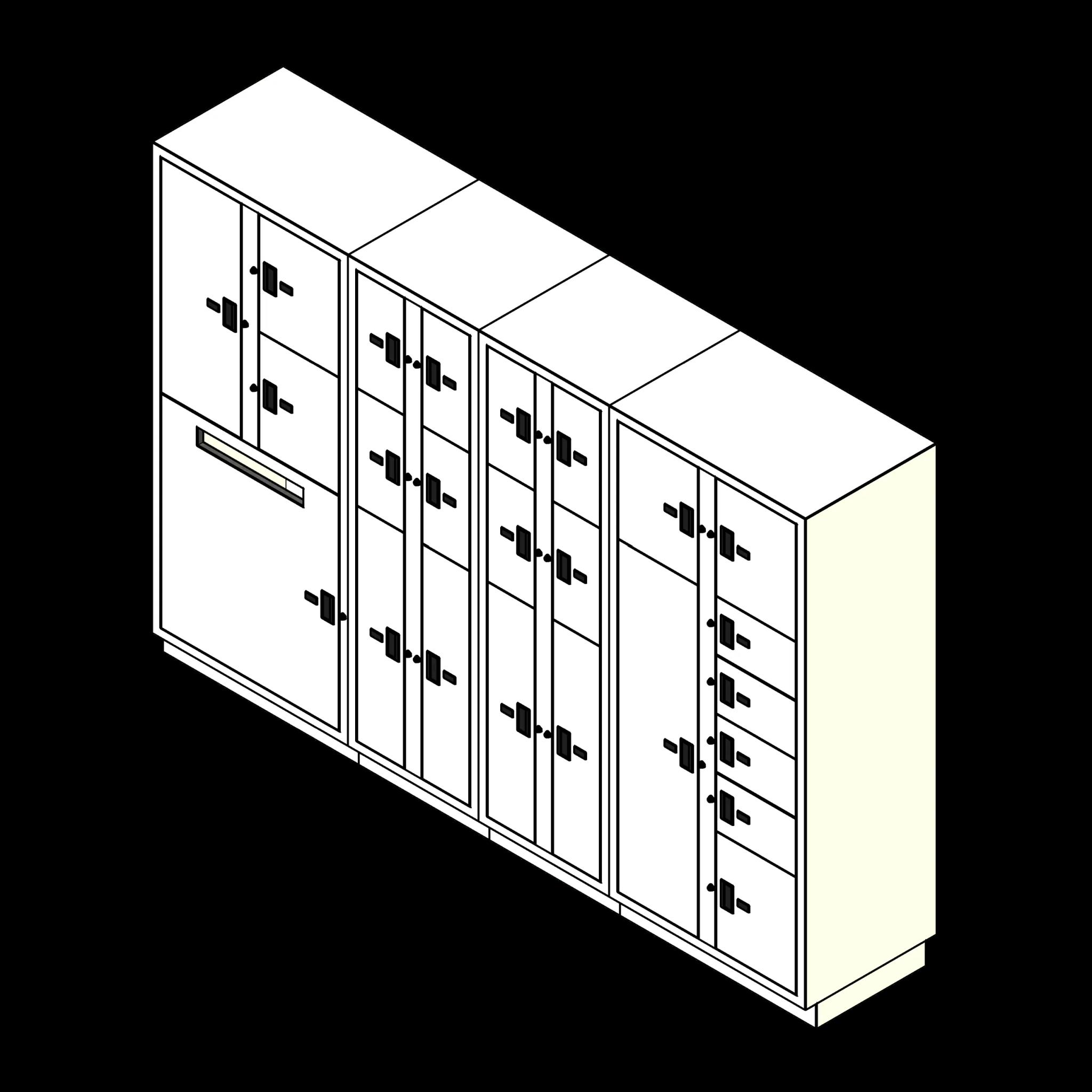 SSG Evidence Lockers 4 Columns 24 Openings