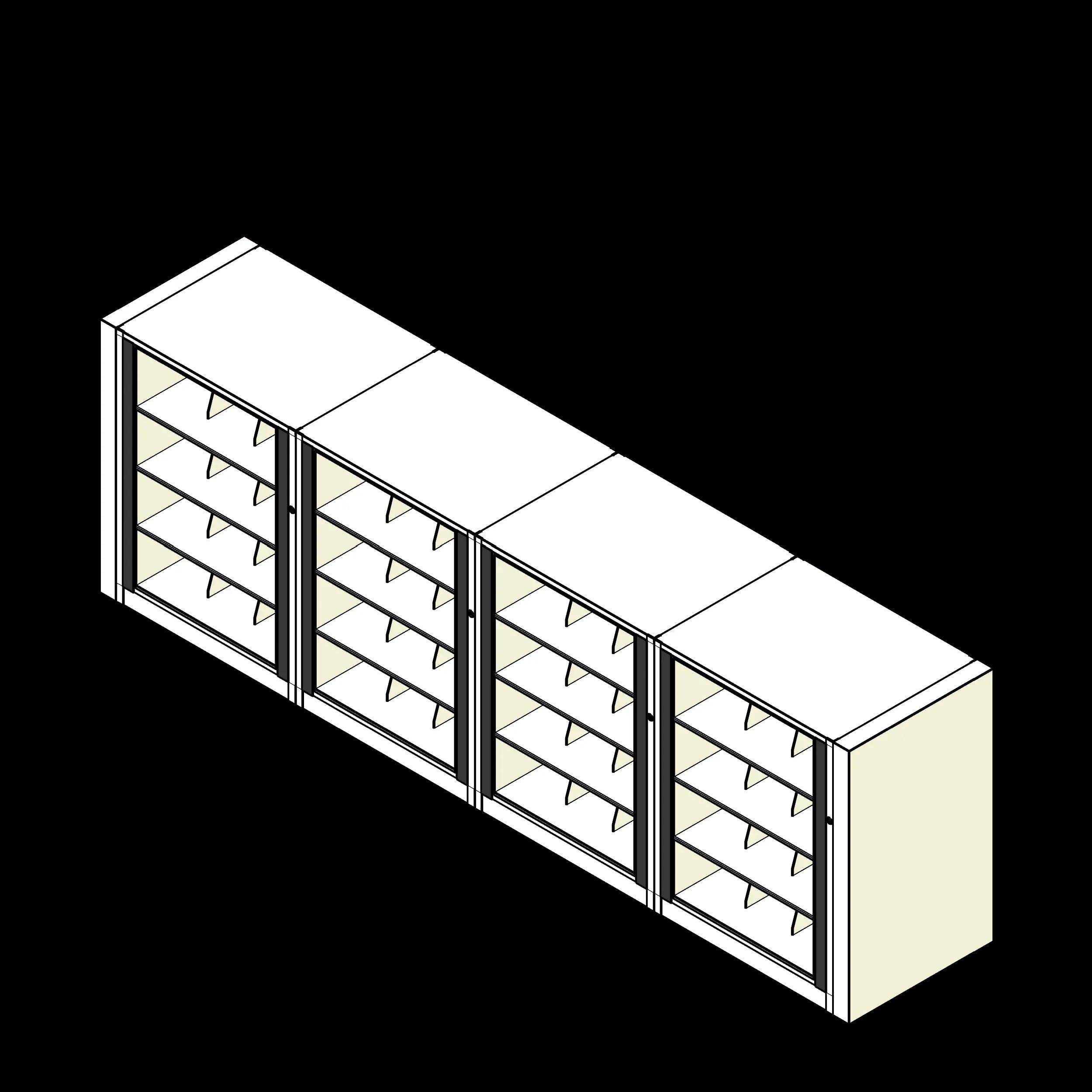 Rotary Cabinet Legal 4 Cabinets 4 Tier Shelves