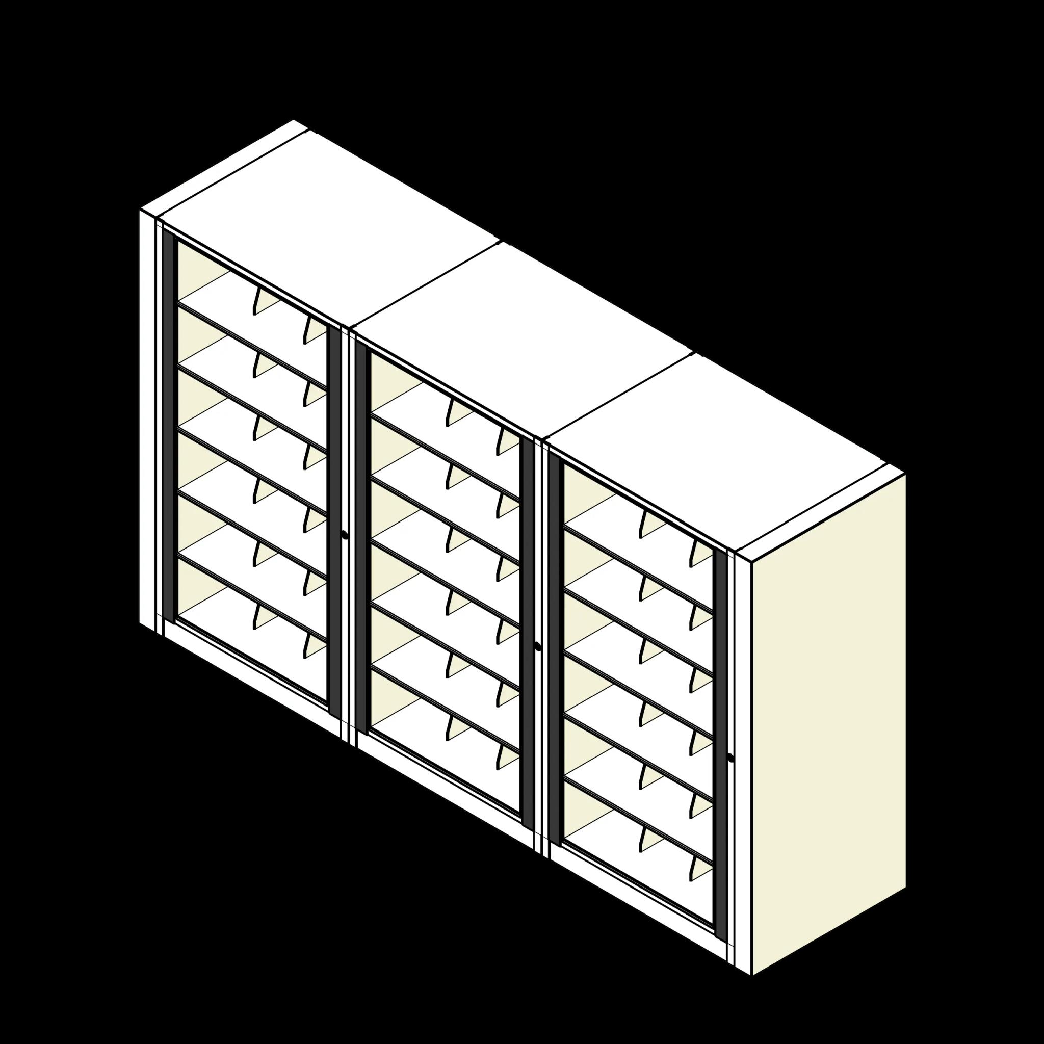 Rotary Cabinet Legal 3 Cabinets 6 Tier Shelves