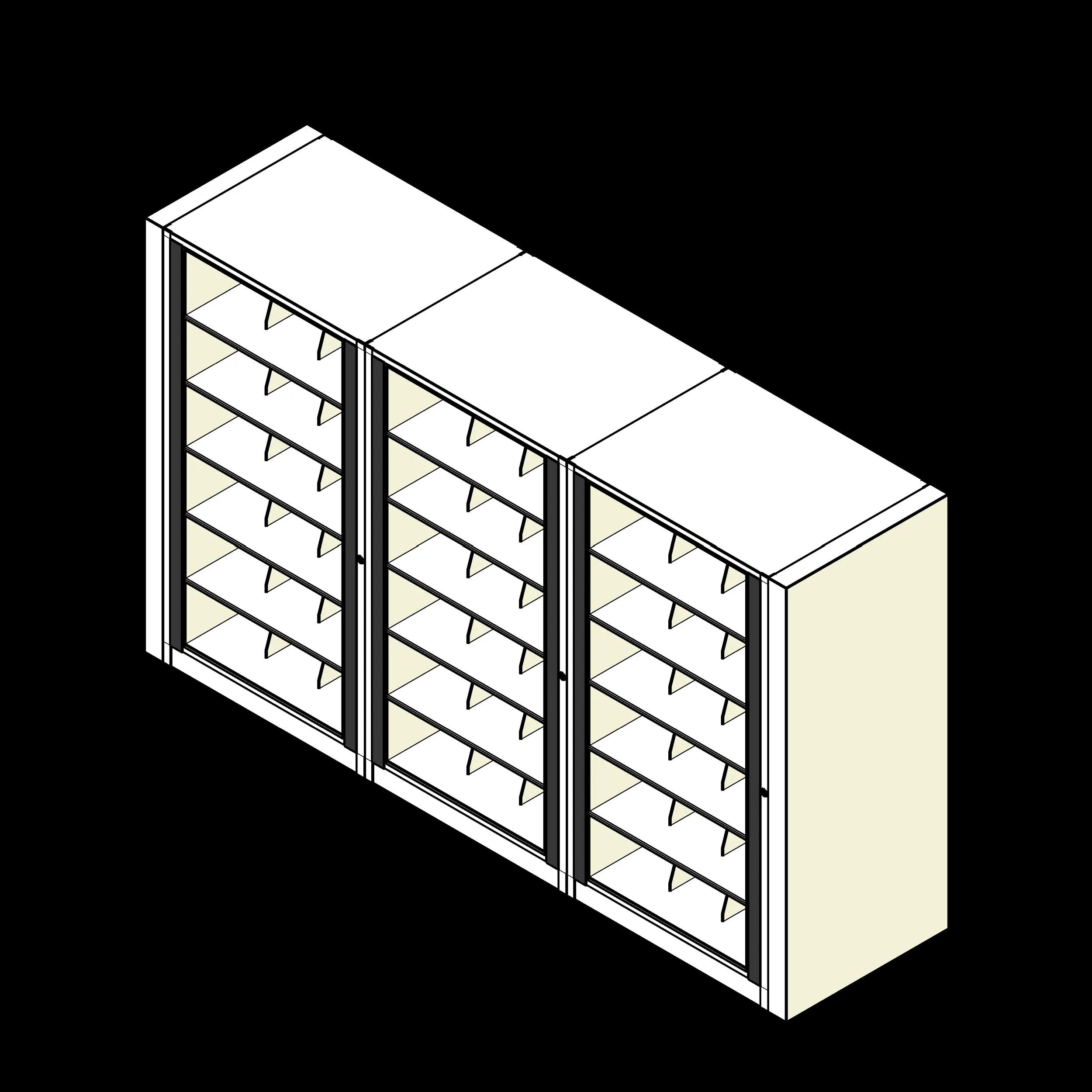 Rotary Cabinet Legal 3 Cabinets 6 Tier Shelves