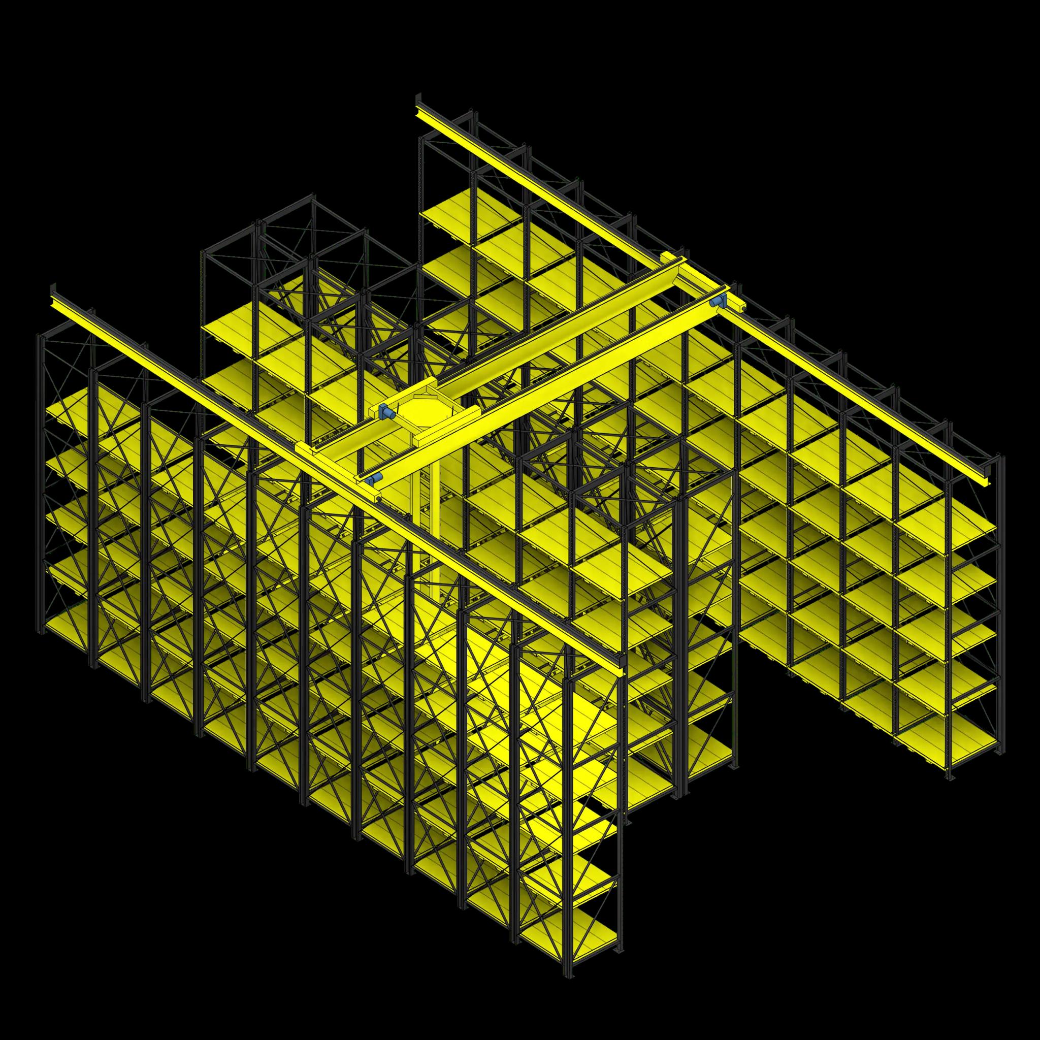 SSG Retrieval System Pallet Rack Double Aisle 244