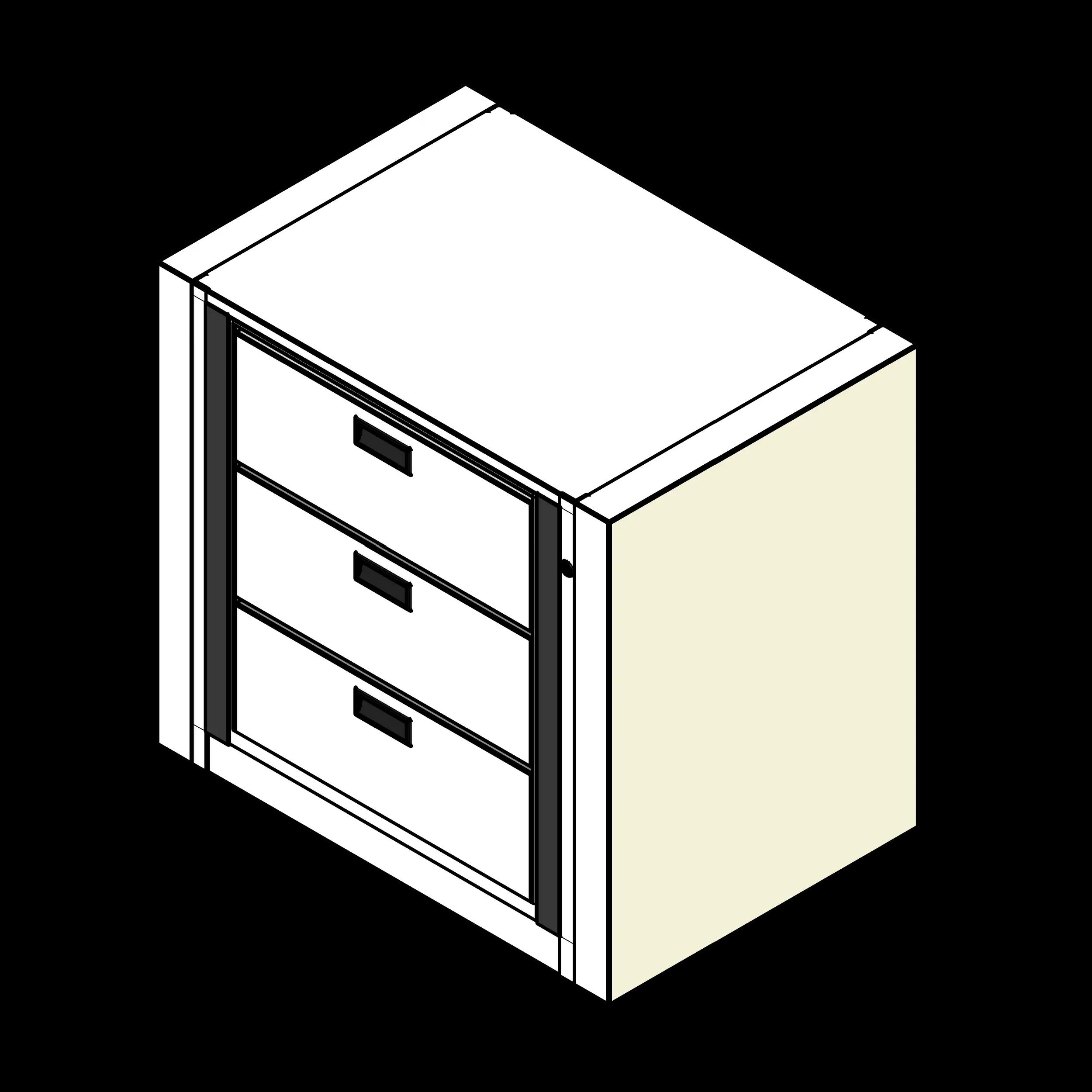  Rotary Cabinet Legal 1 Cabinet 3 Tier Drawers