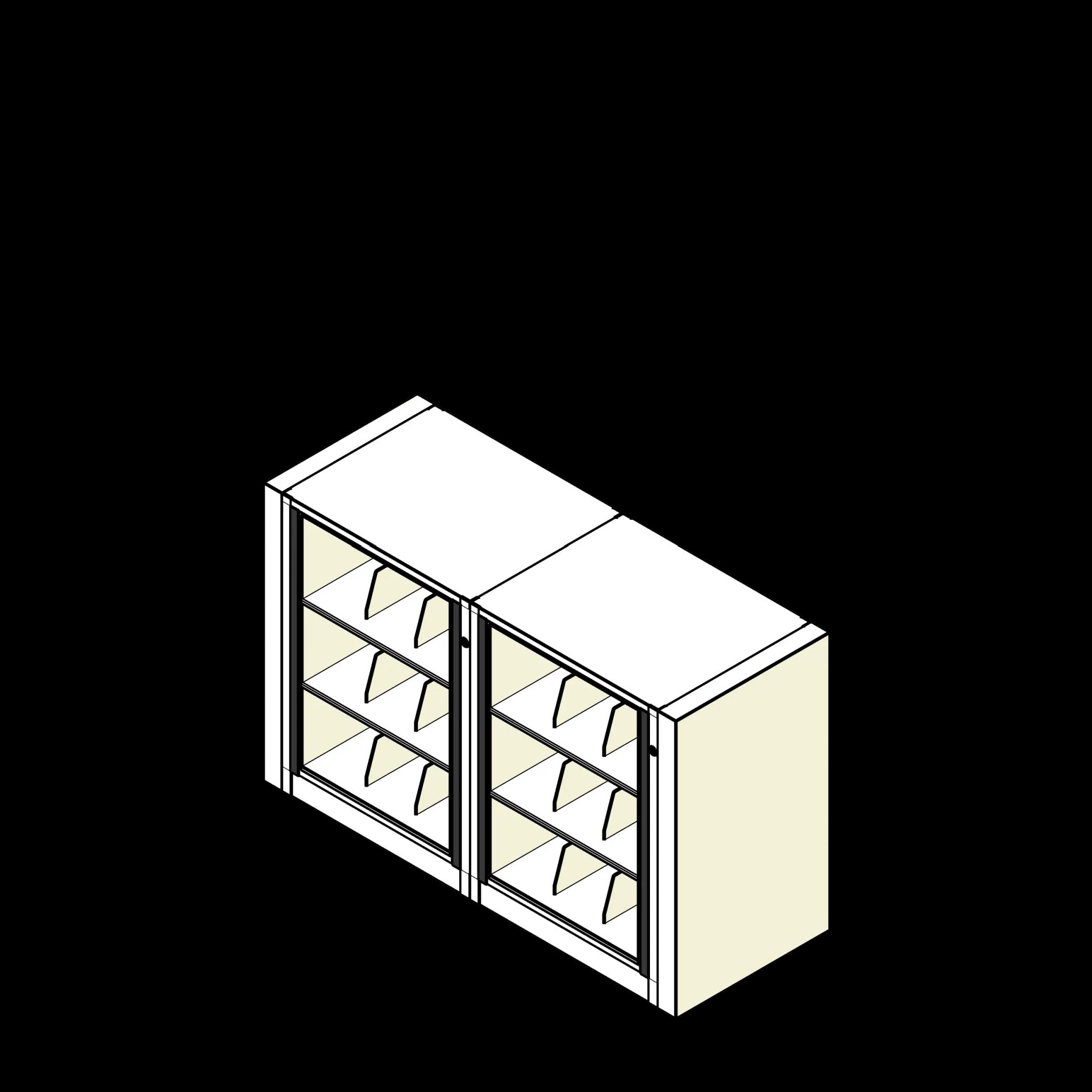 Rotary Cabinet Letter 2 Cabinets 3 Tier Shelves