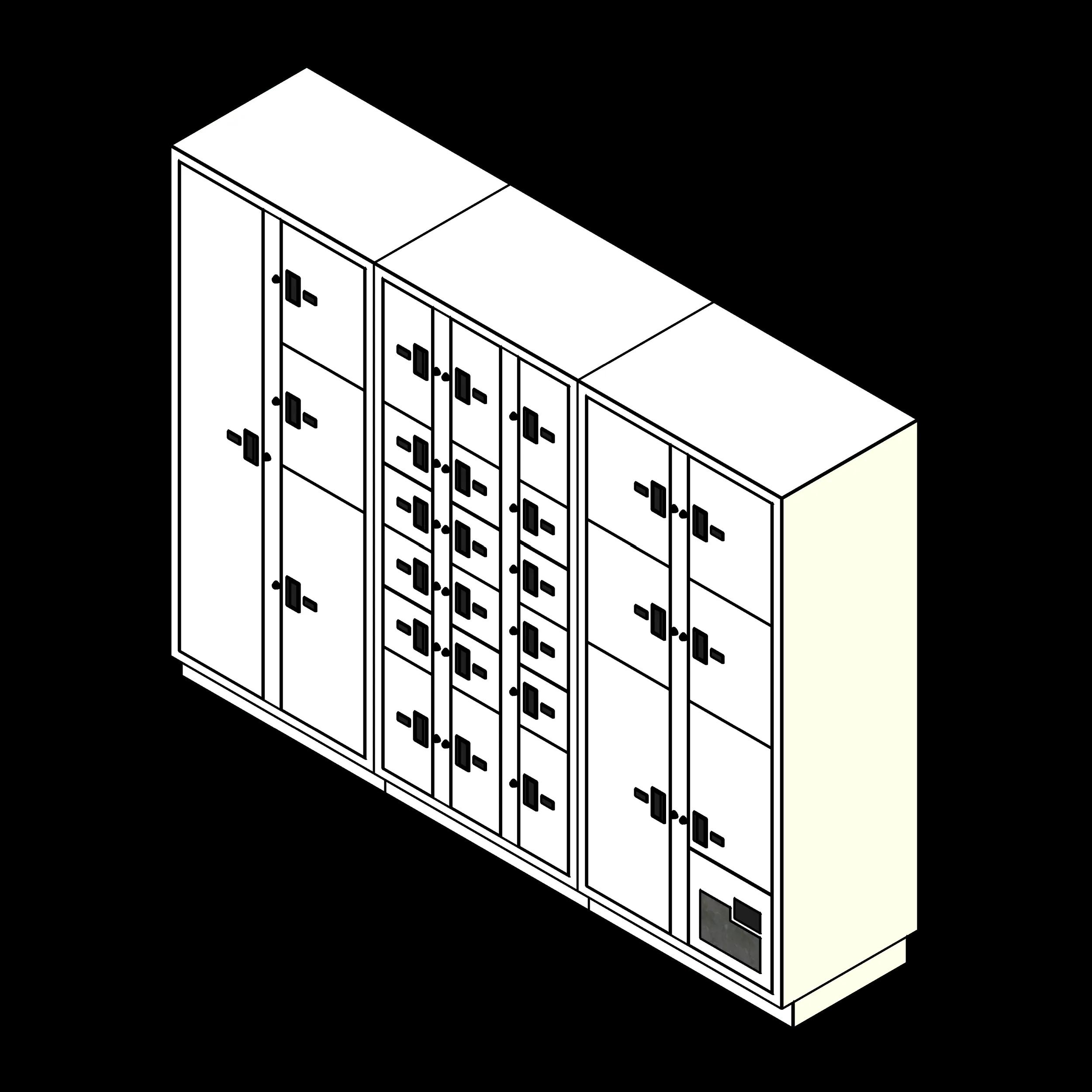  SSG Evidence Lockers 3 Columns 28 Openings
