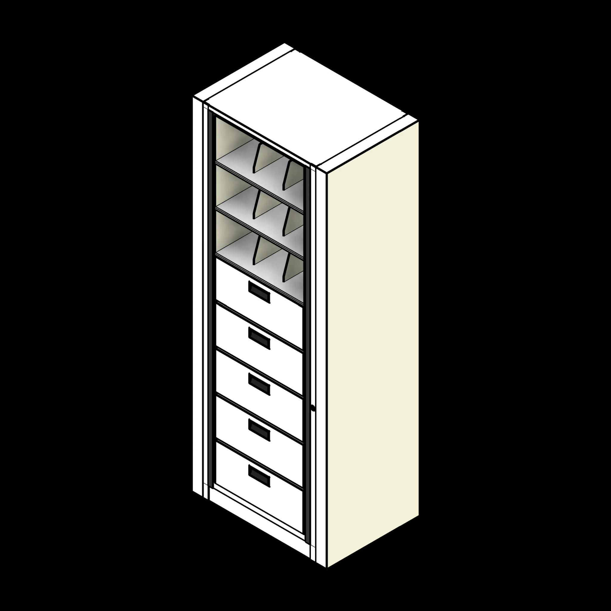  Rotary Cabinet Letter 1 Cabinet 8 Tier Drawers
