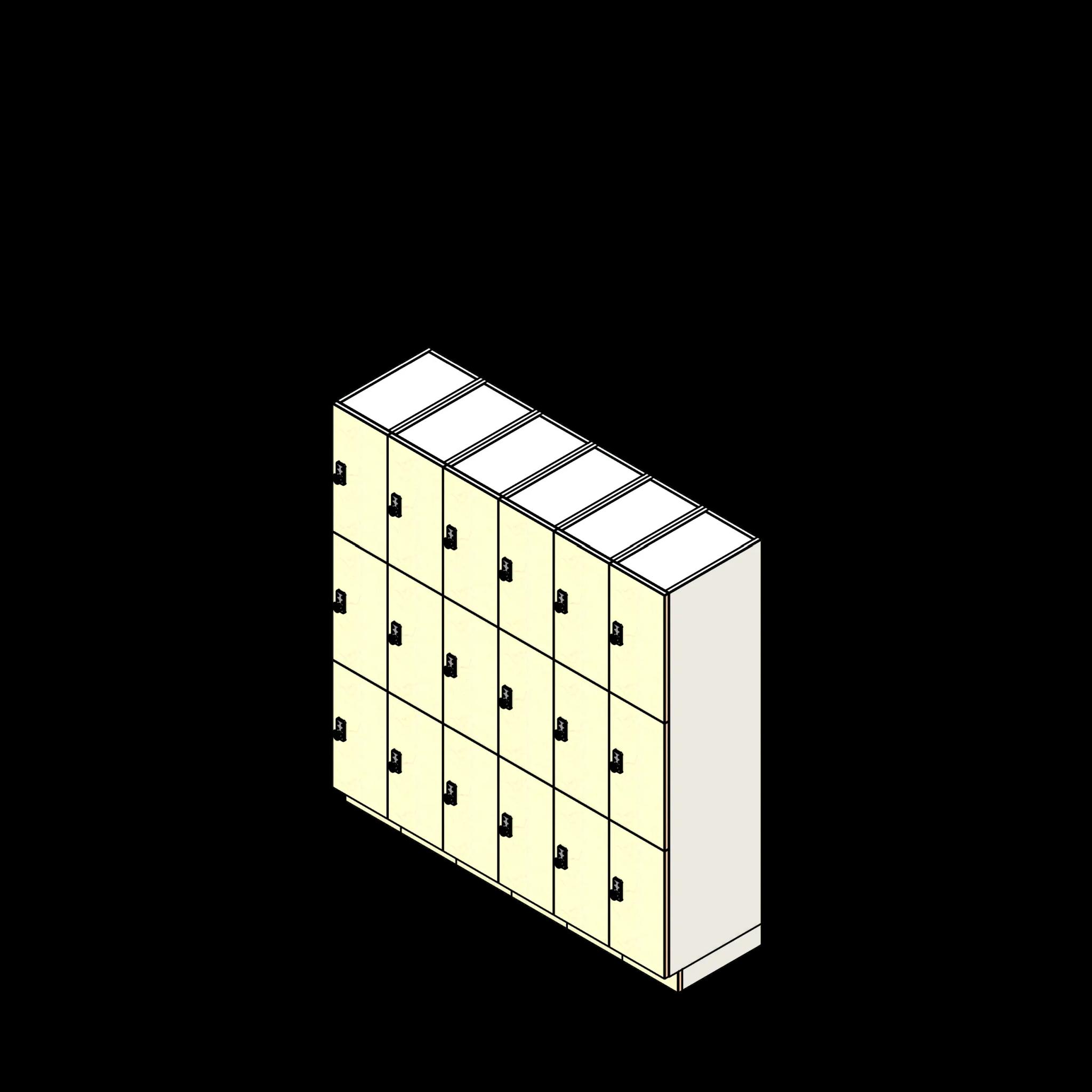 SSG Day Locker 3 Tier 1224 LAM