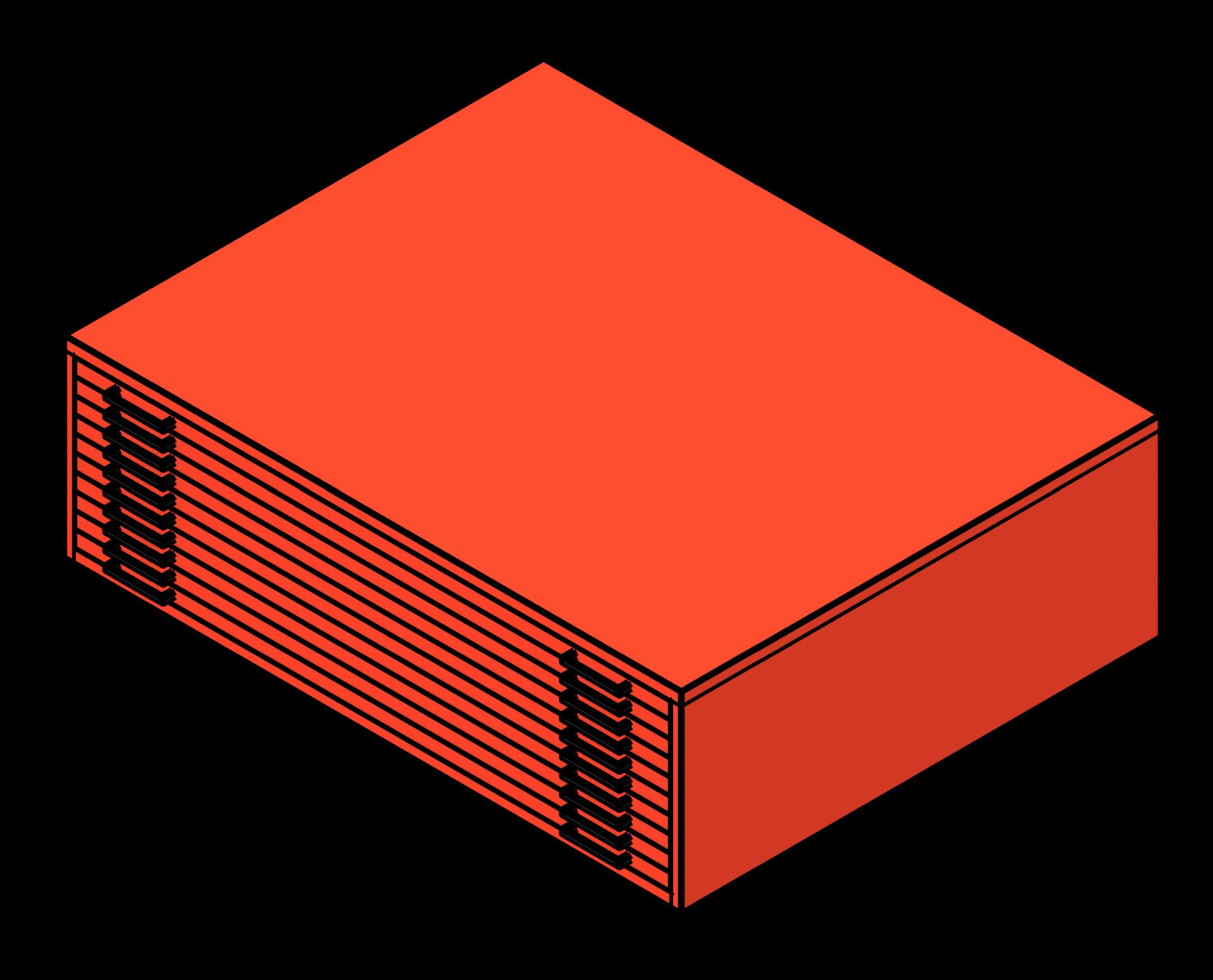 SSG Drawer Flat File PCS ARCH E No Base
