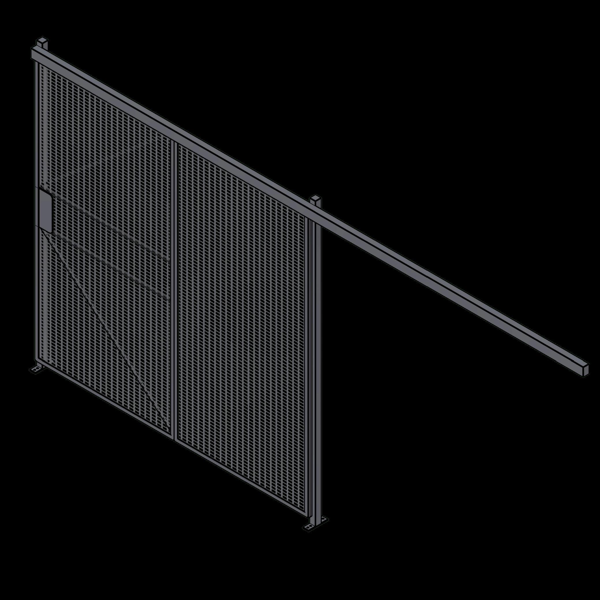 SSG Wire Partition Sliding Door WIR Closed