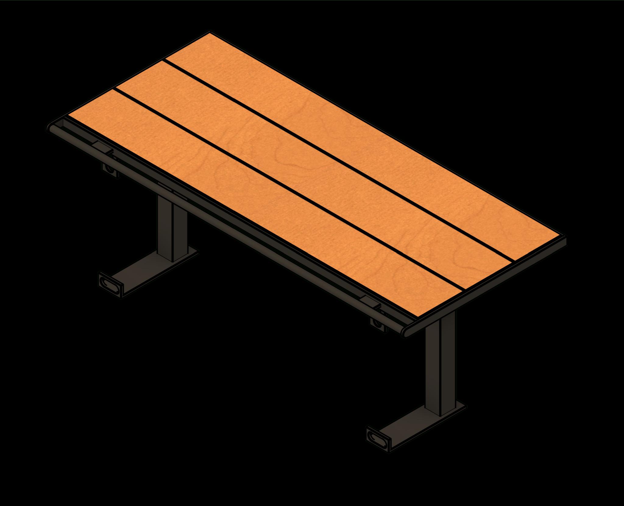 SSG Bench Restraint Freestanding PCS ADA No Back