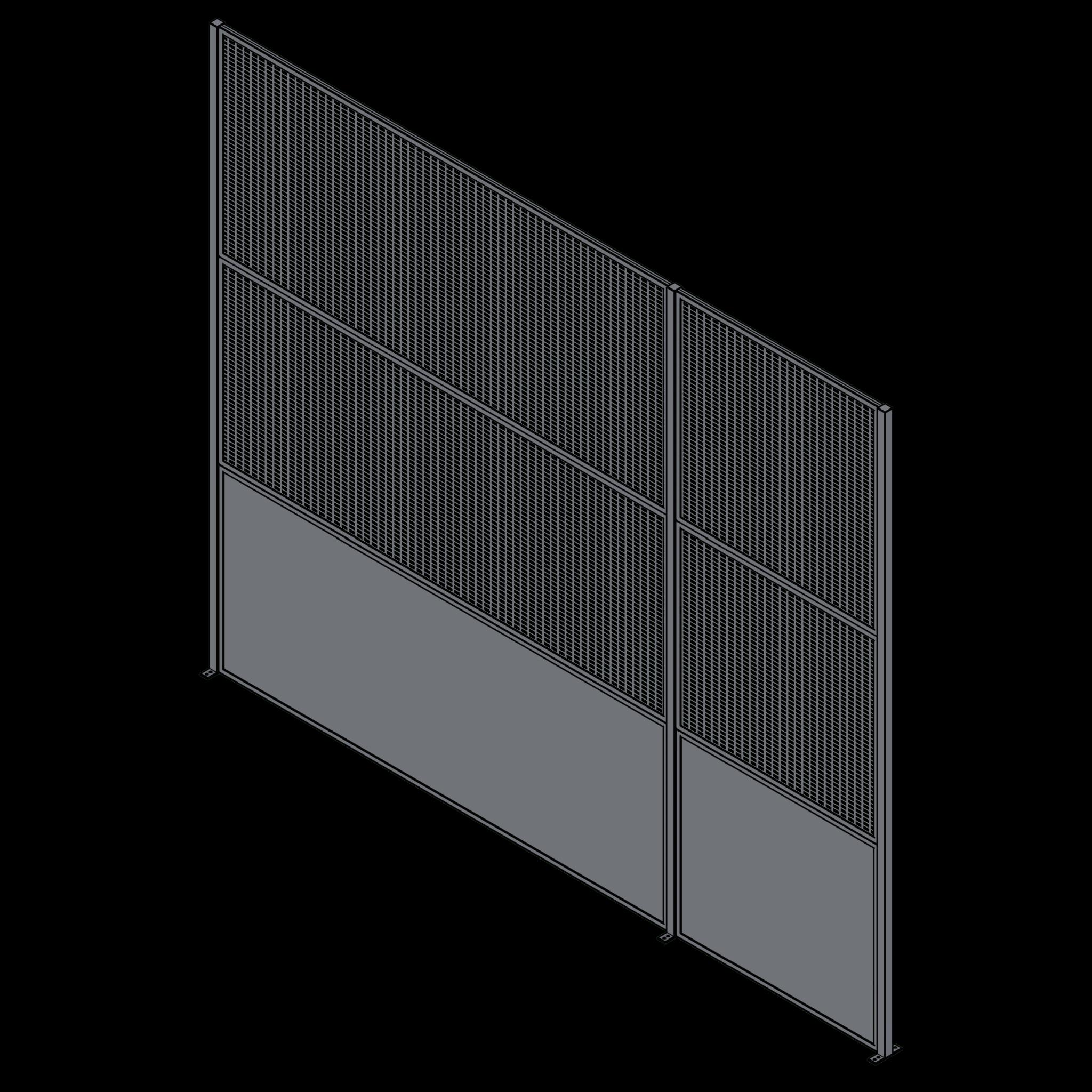SSG Wire Partition WIR Solid Panel Flush Top and Bottom Array