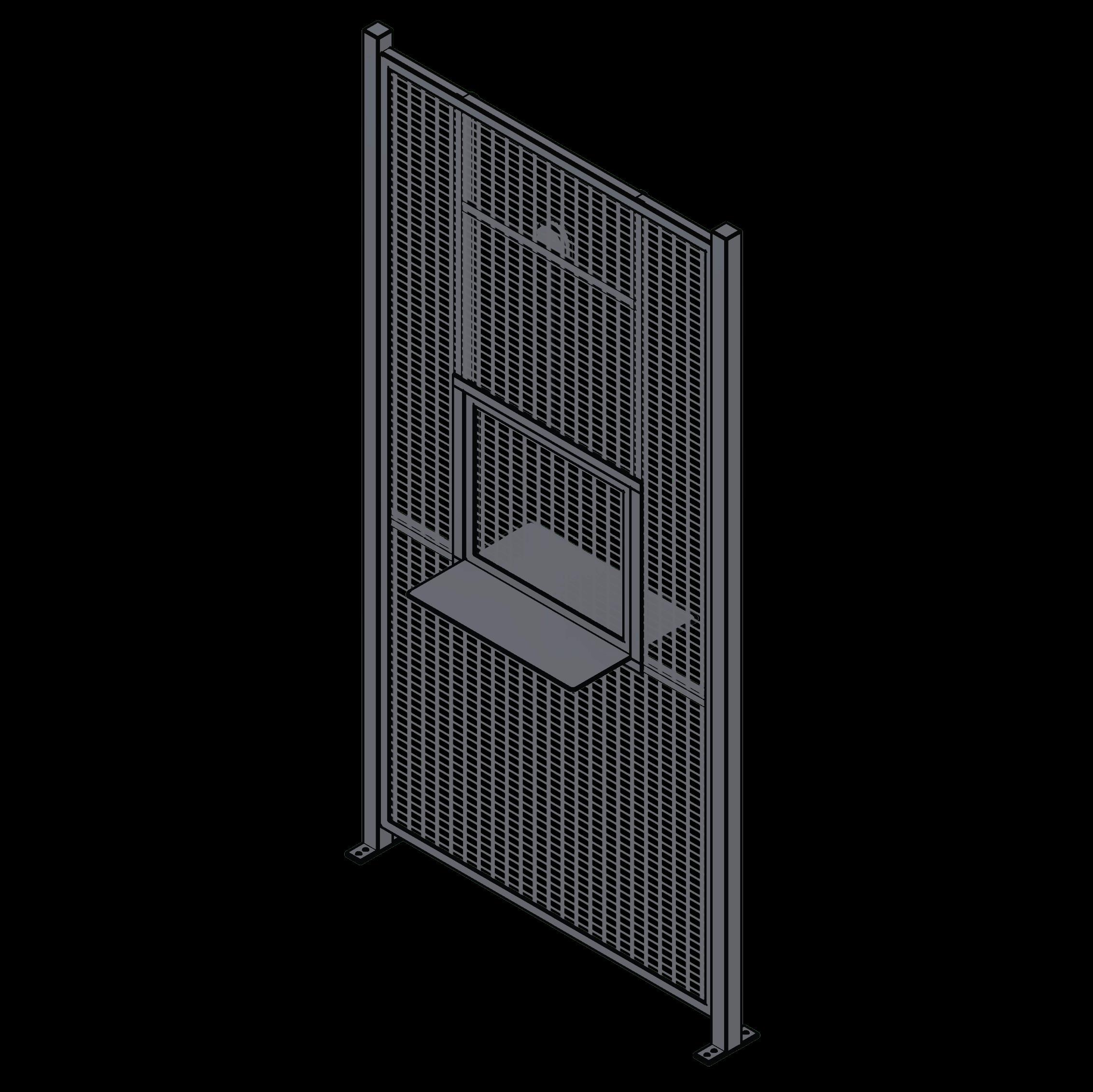 SSG Wire Partition Service Window WIR