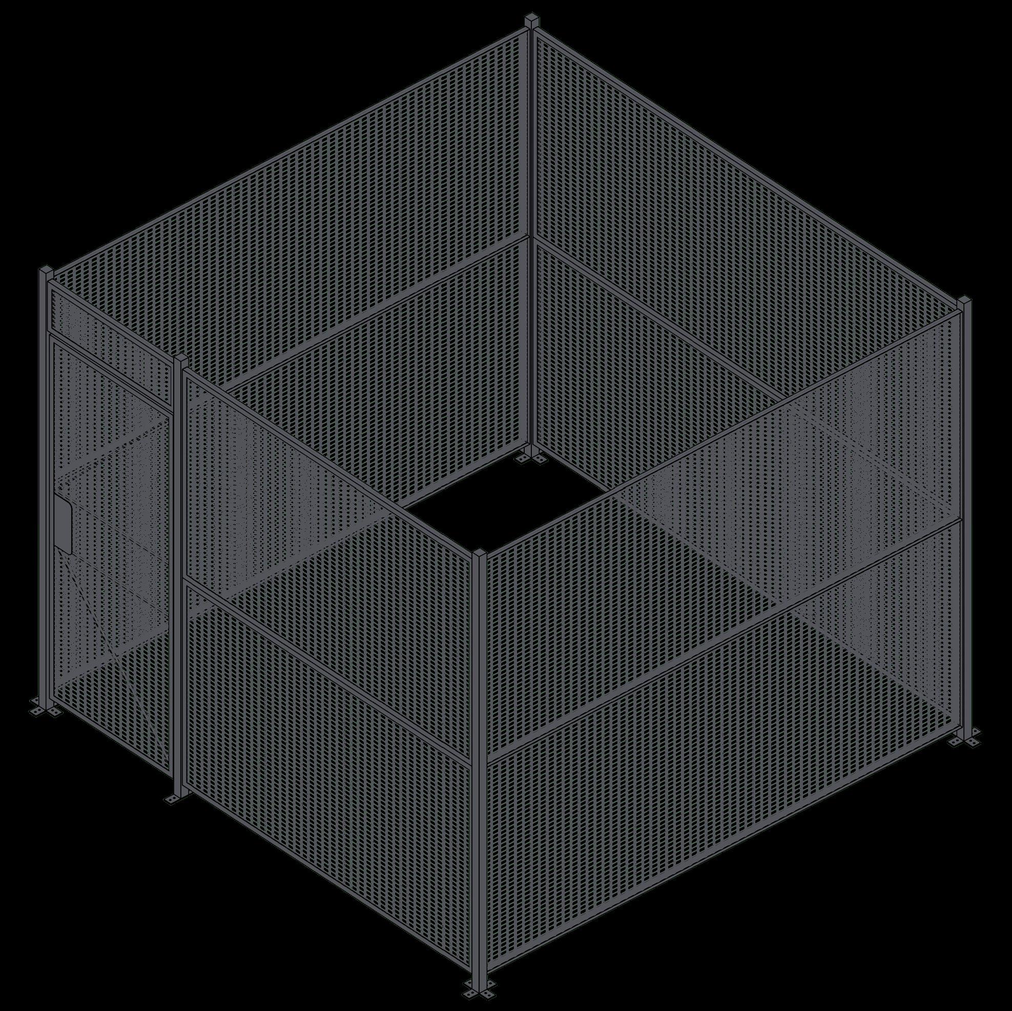 Wire Partition - 4 Sided - Single Hinged(8) - 10X10 P