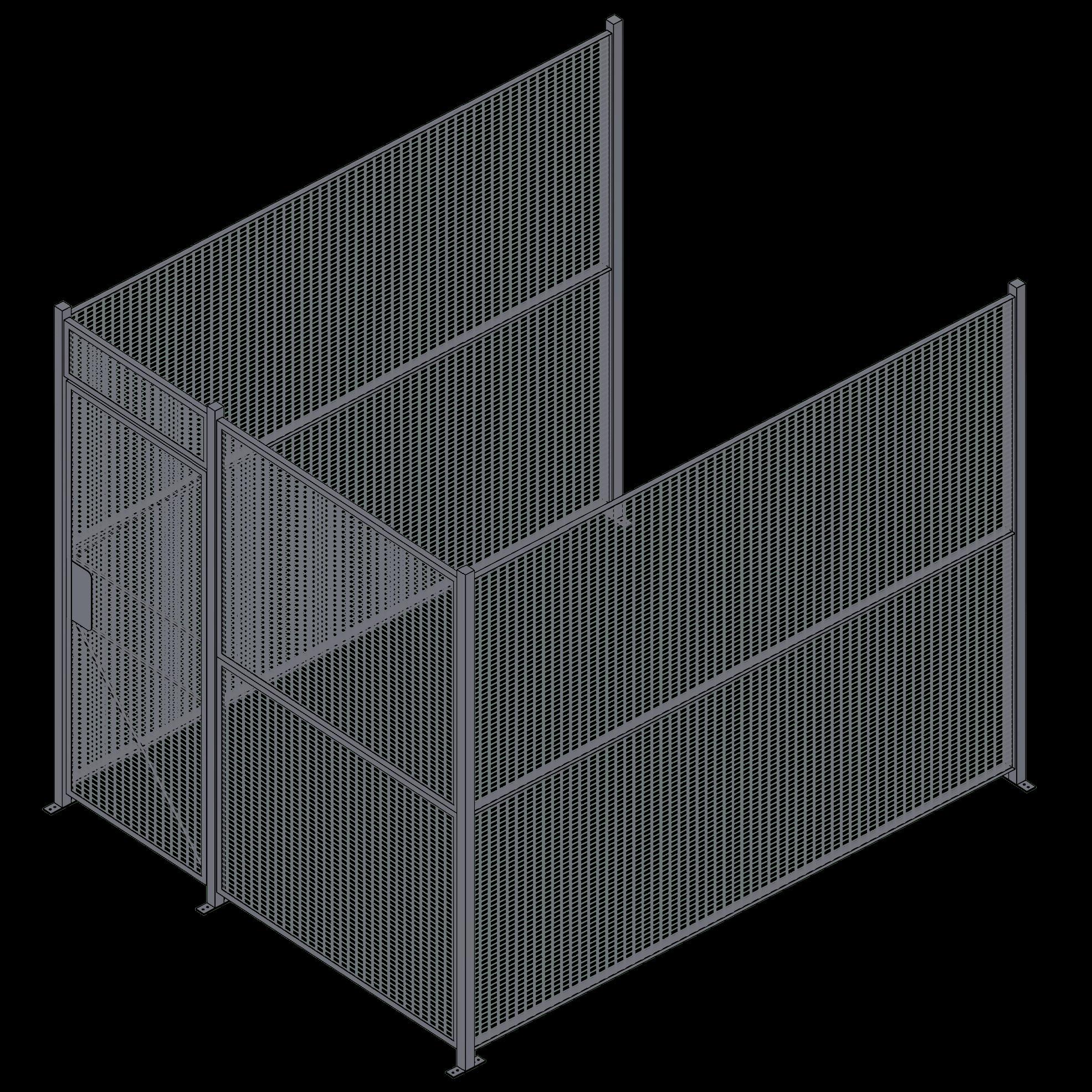 Wire Partition - 3 Sided - Single Hinged - 29 P