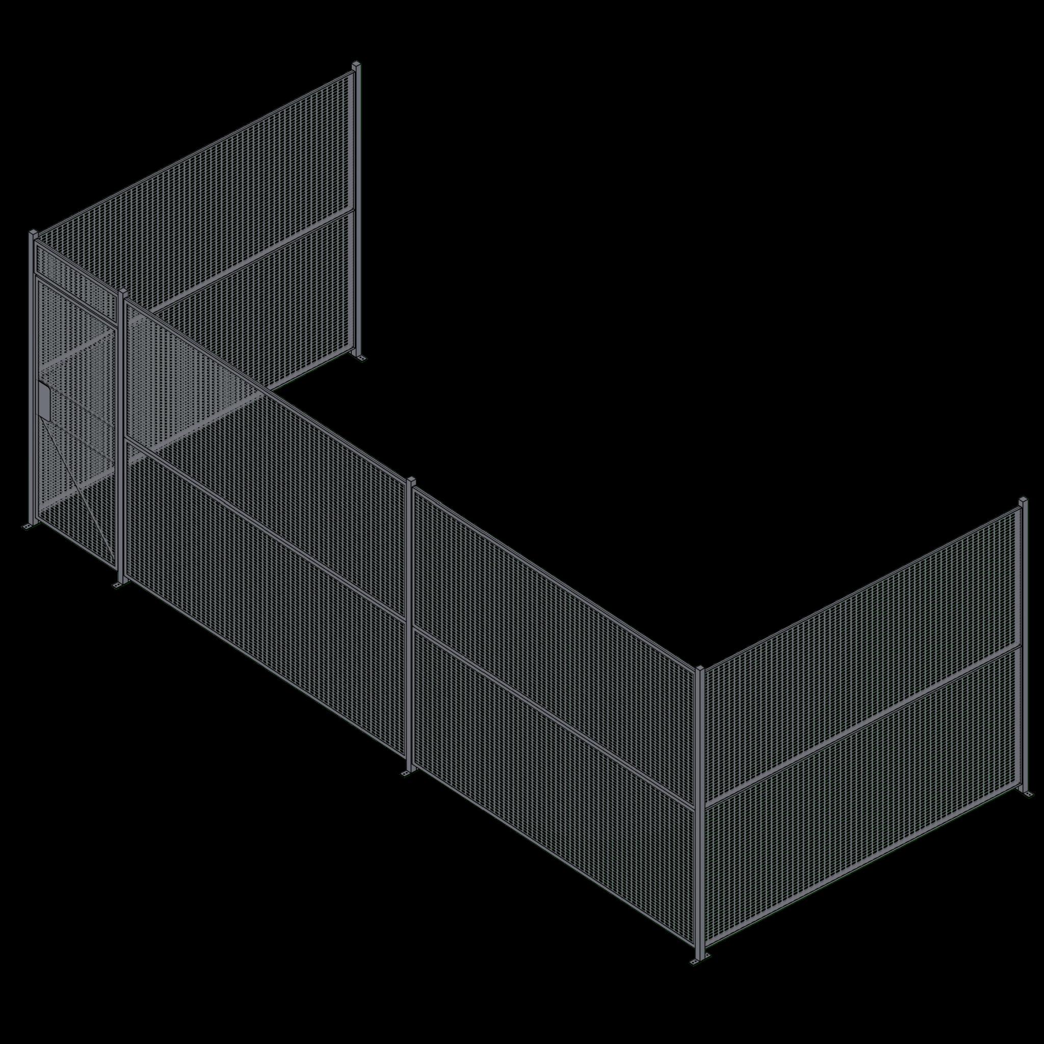  Wire Partition - 3 Sided - Single Hinged - 44 P