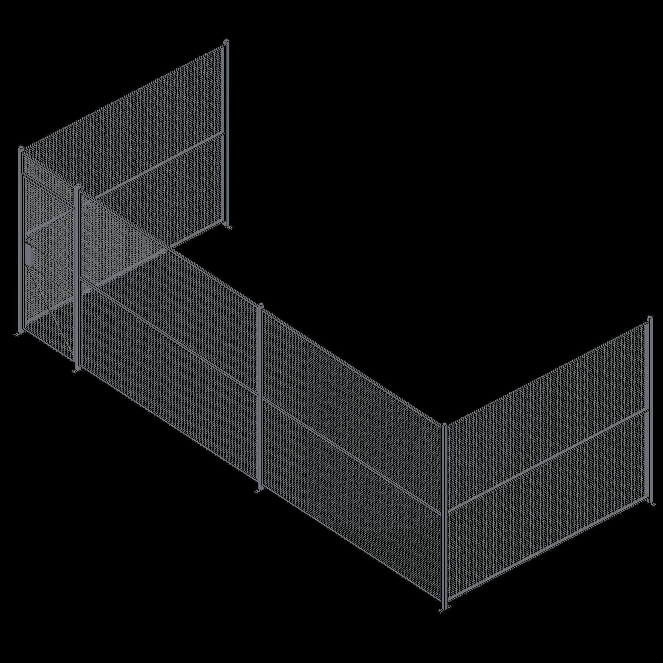  Wire Partition - 3 Sided - Single Hinged - 44 P