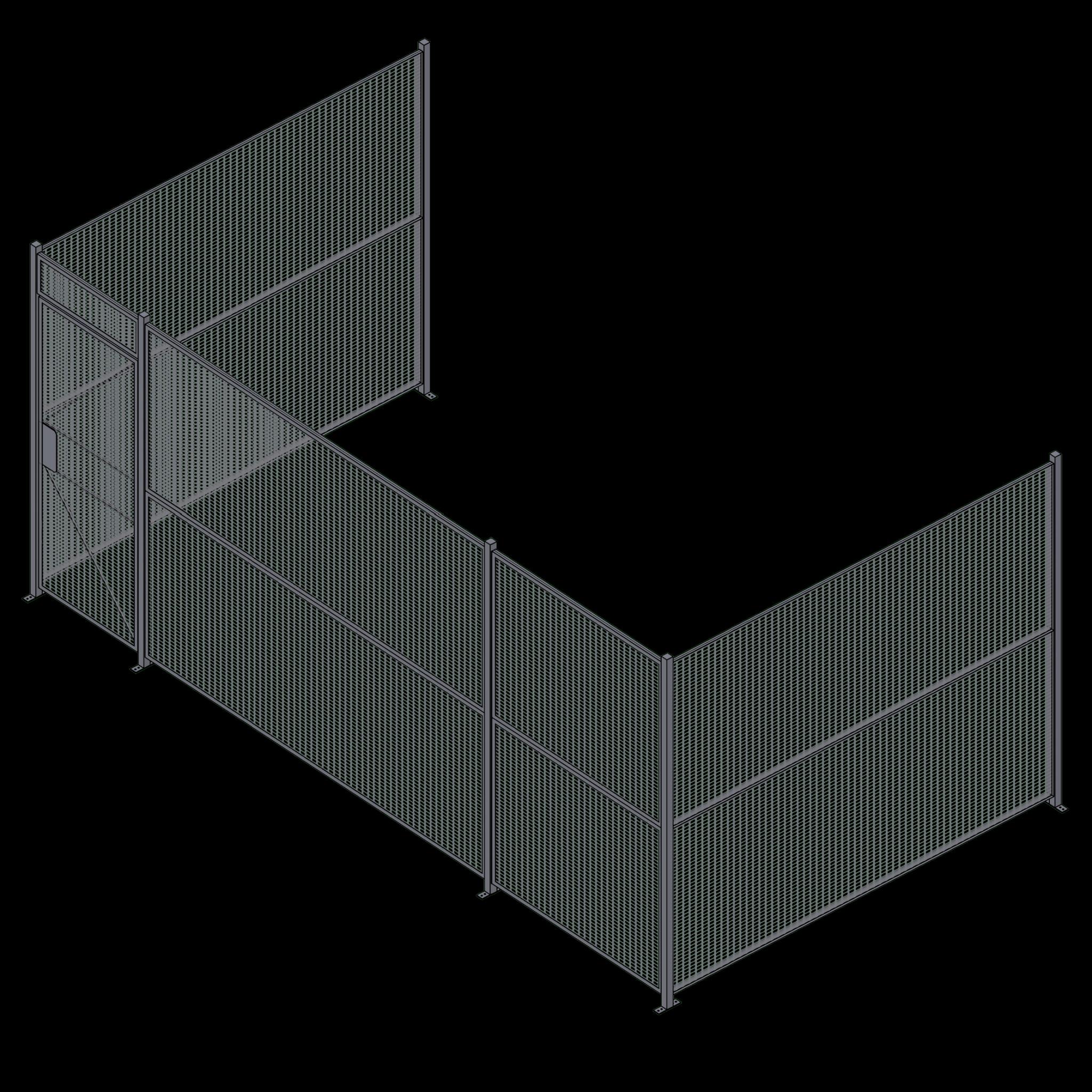 Wire Partition - 3 Sided - Single Hinged - 39 P
