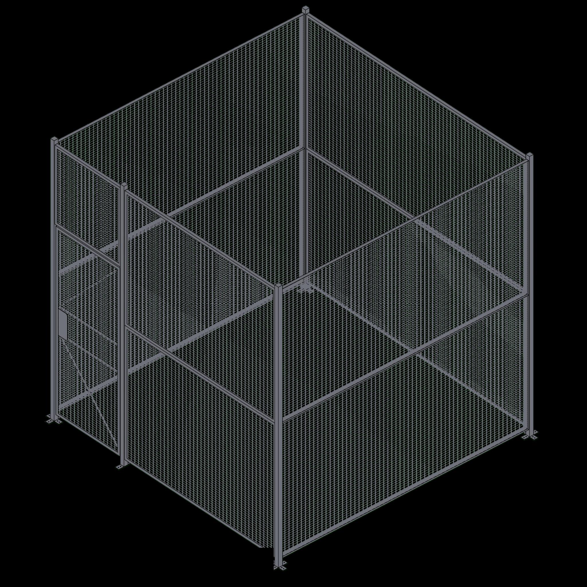 Wire Partition - 4 Sided - Single Hinged(10) - 10X10 P