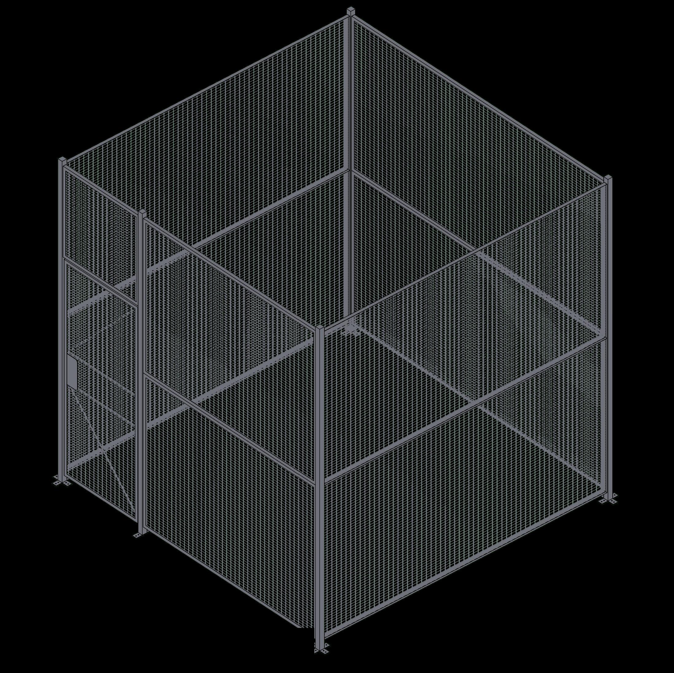 Wire Partition - 4 Sided - Single Hinged(10) - 10X10 P
