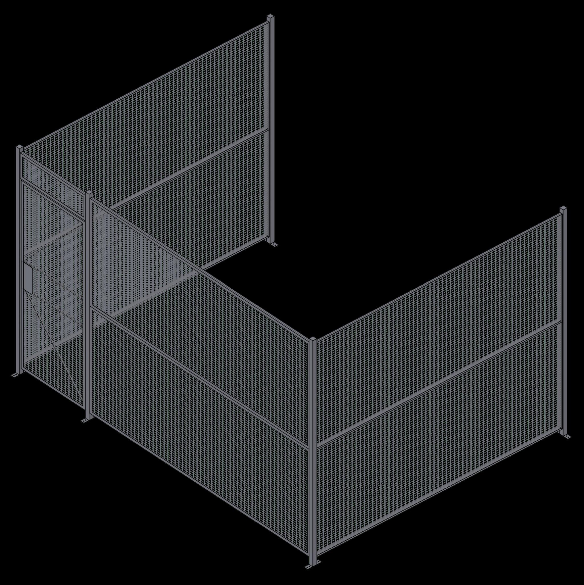Wire Partition - 3 Sided - Single Hinged - 34 P