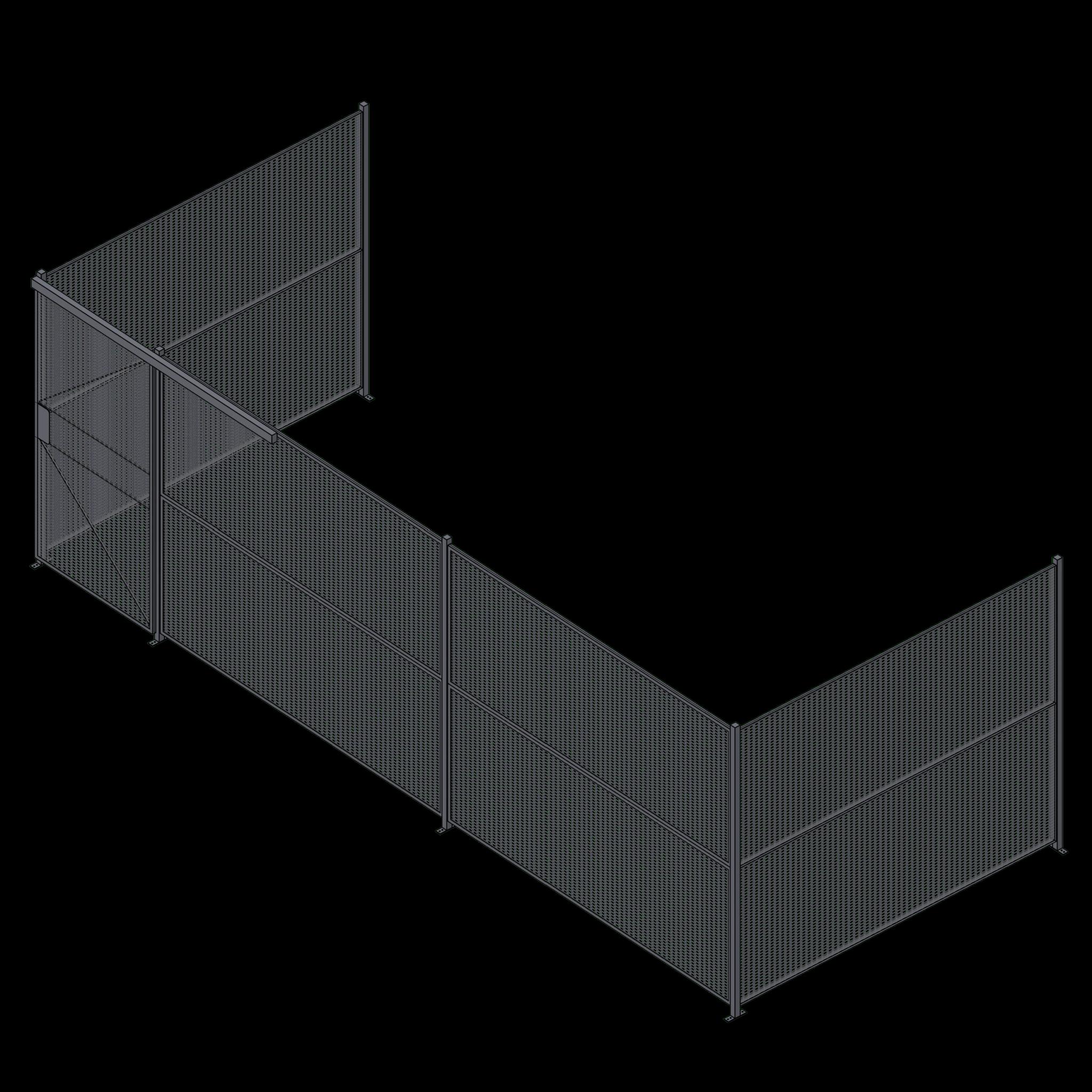 Wire Partition - 3 Sided - Sliding - 45 P