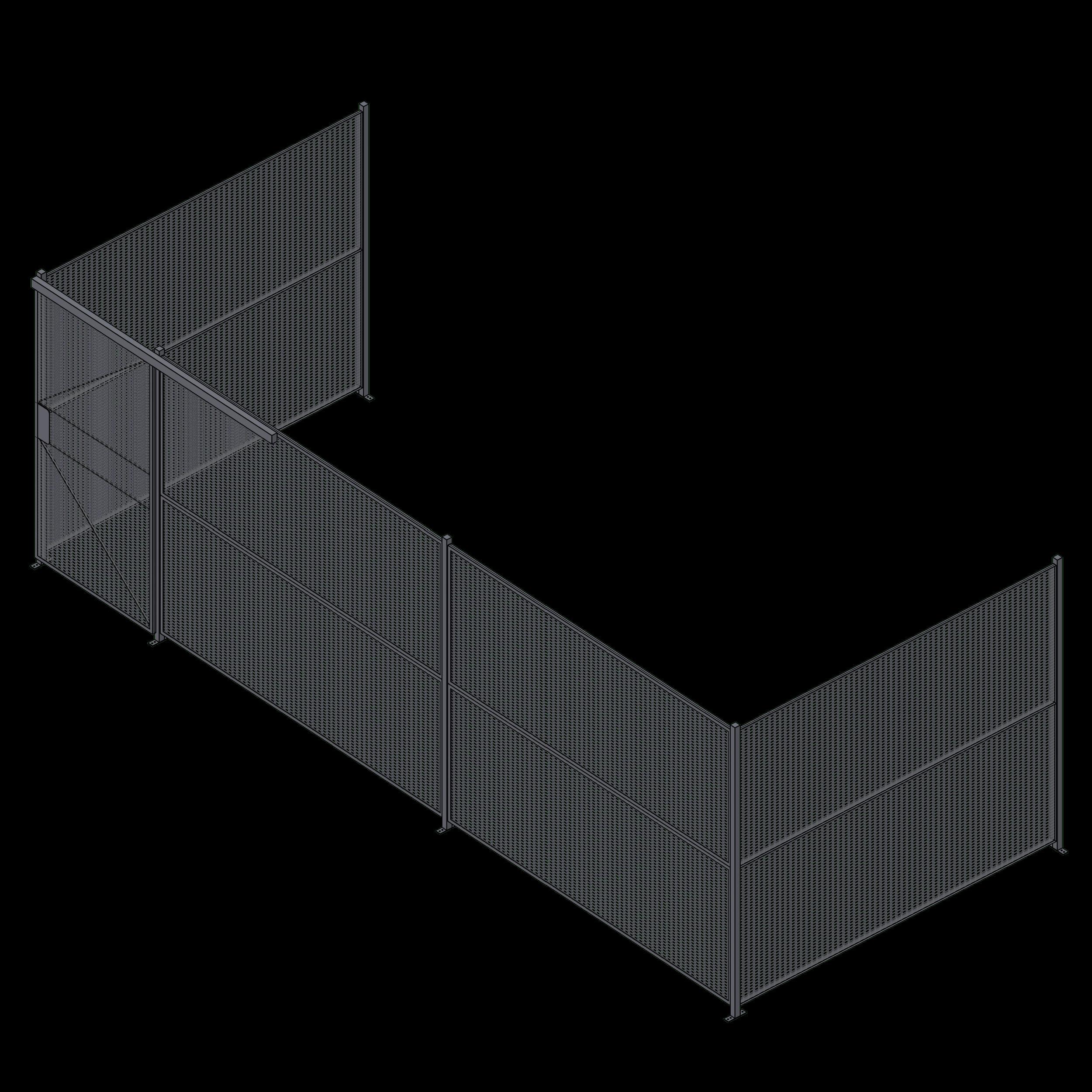 Wire Partition - 3 Sided - Sliding - 45 P