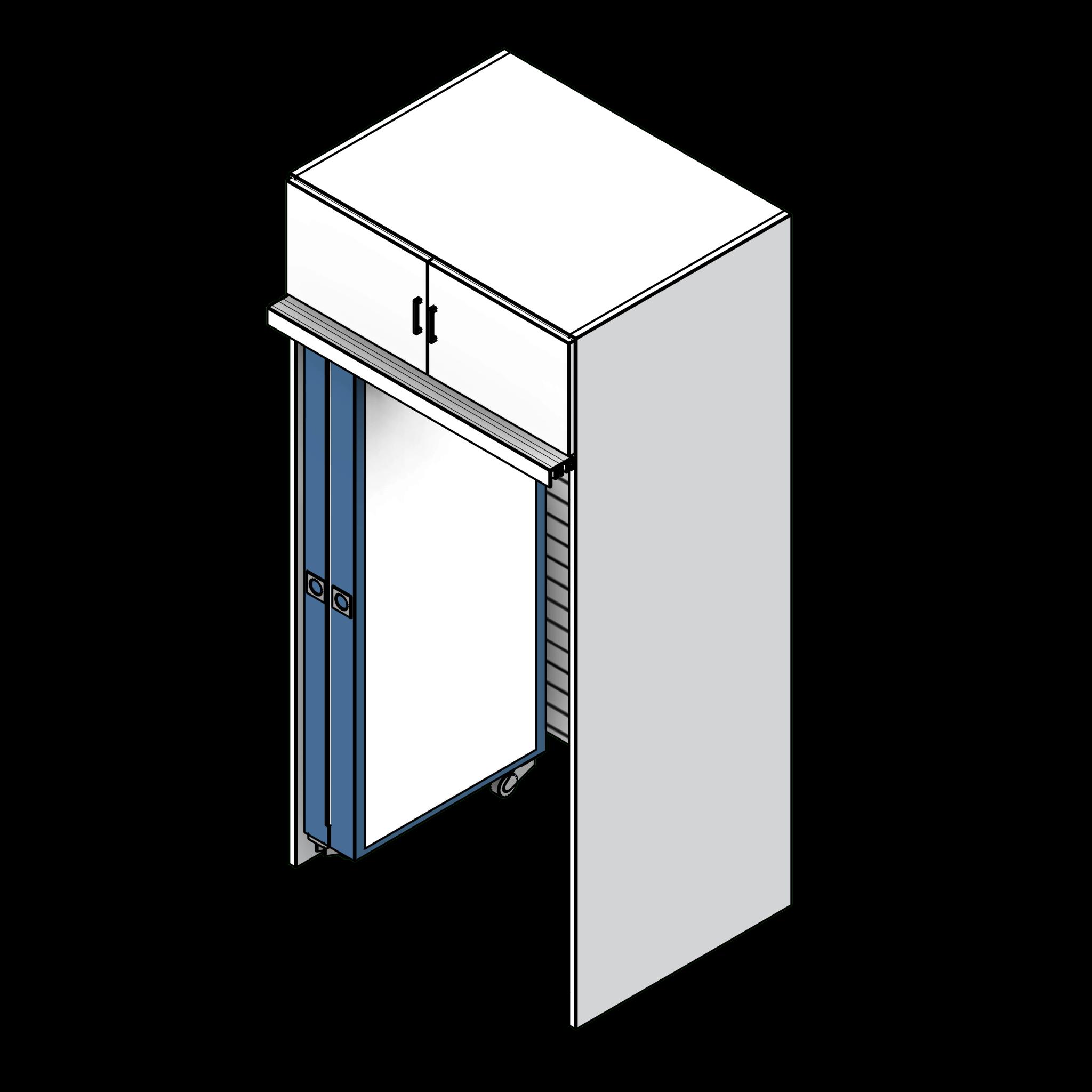  SSG Wall Classroom Storage PCS Left Pivot Wall Closed