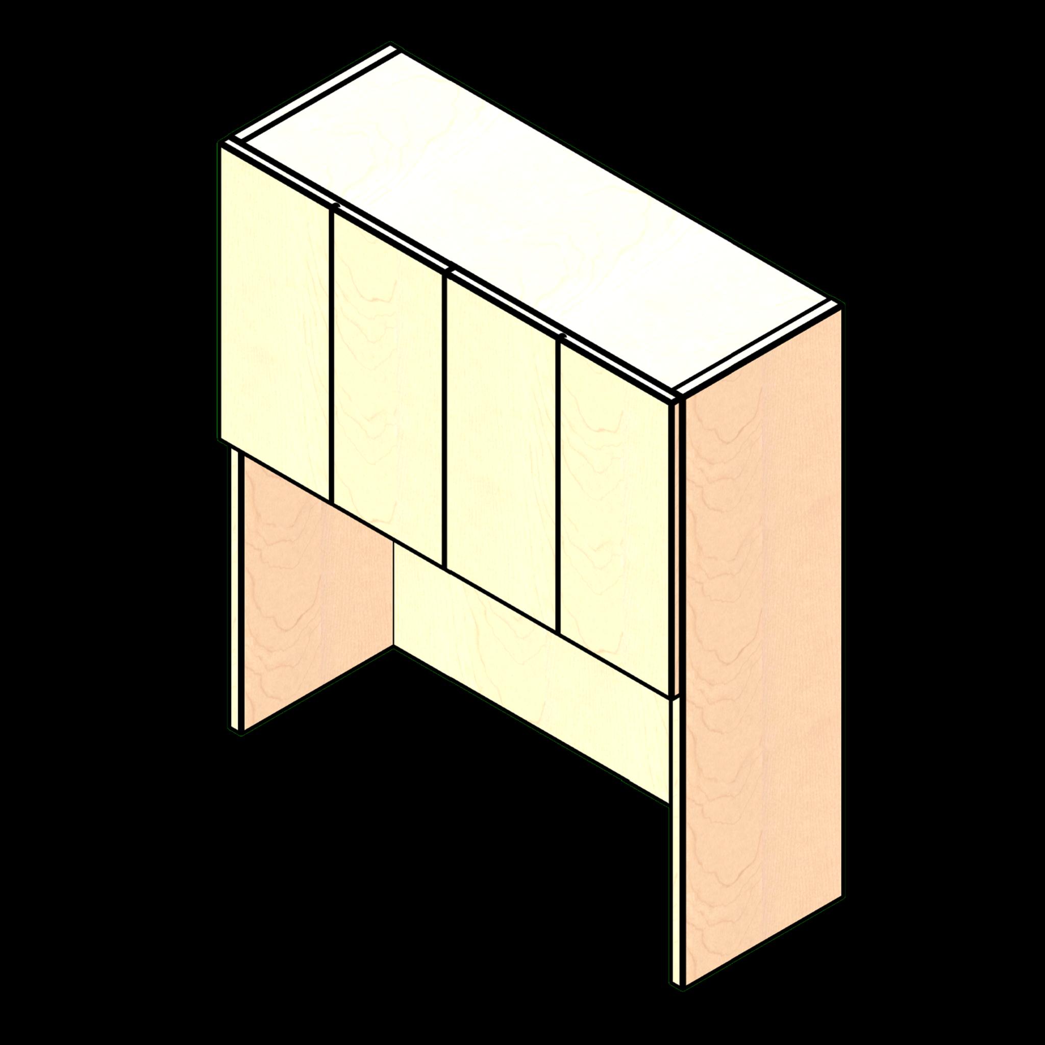 SSG Executive Overhead Storage LAM Hinged Doors
