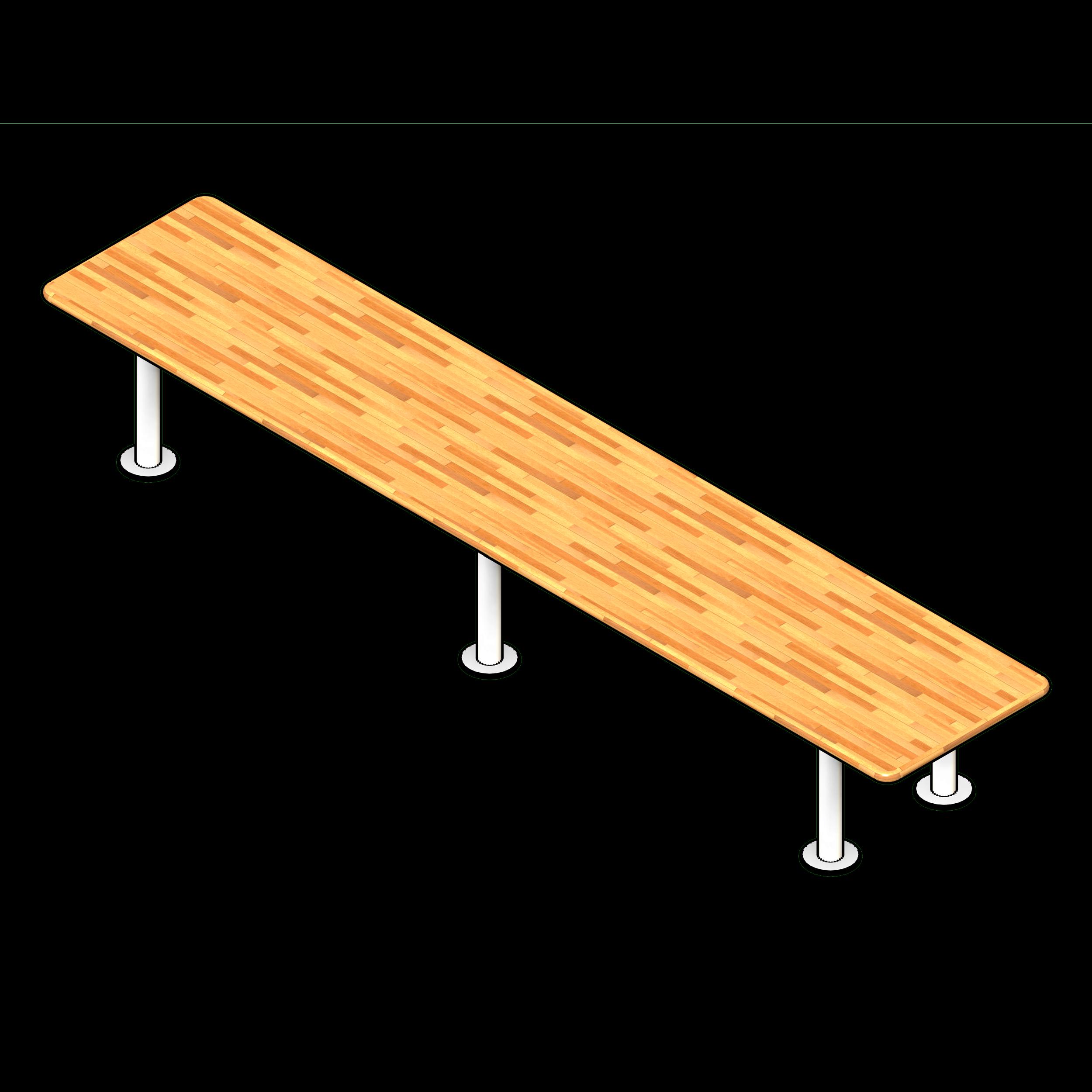 SSG Bench Locker Standard HRW 120x24x18 Powder Coated Legs